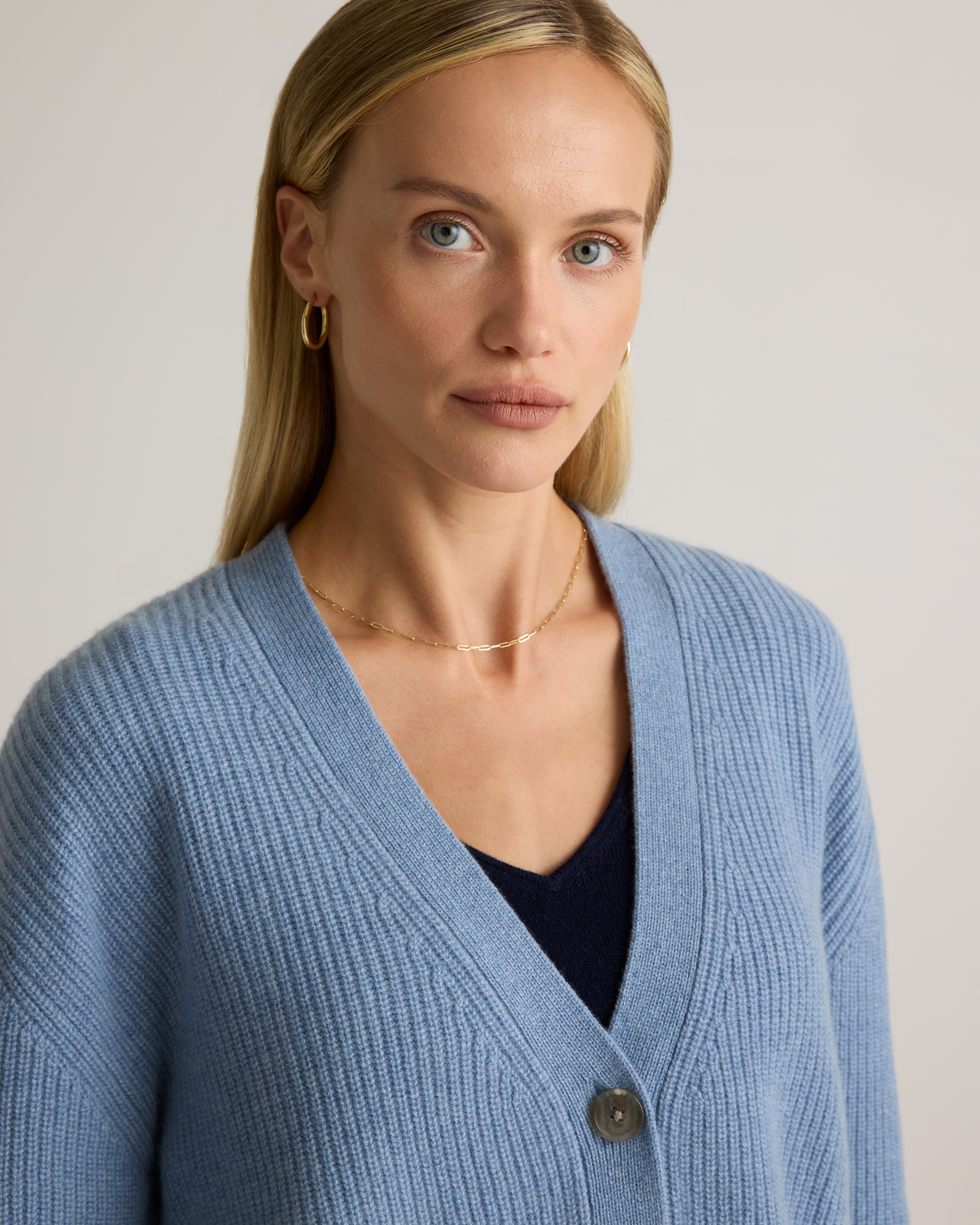 Mongolian Cashmere Oversized Boyfriend Cardigan Sweater