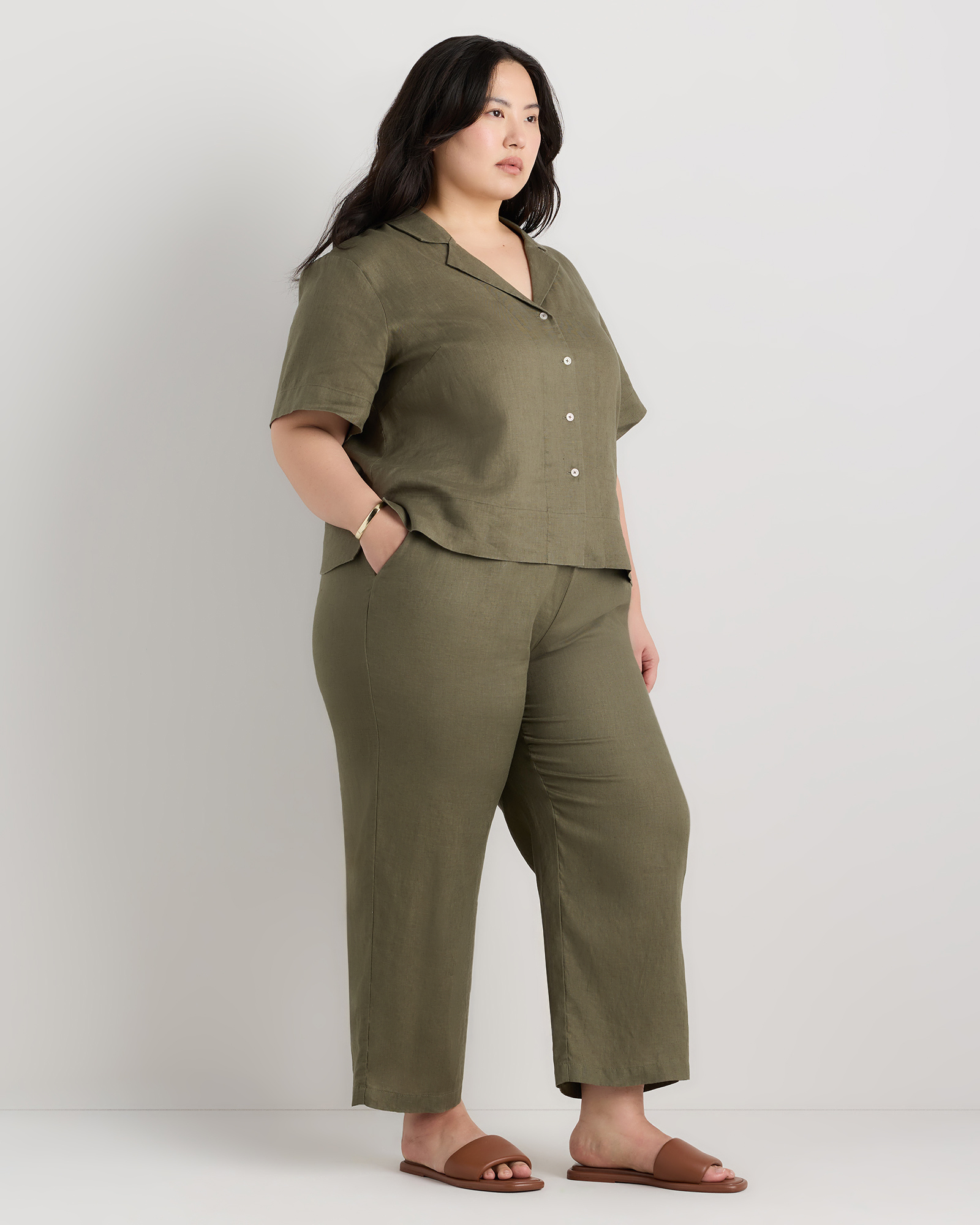 100% European Linen Pants - Plus Size