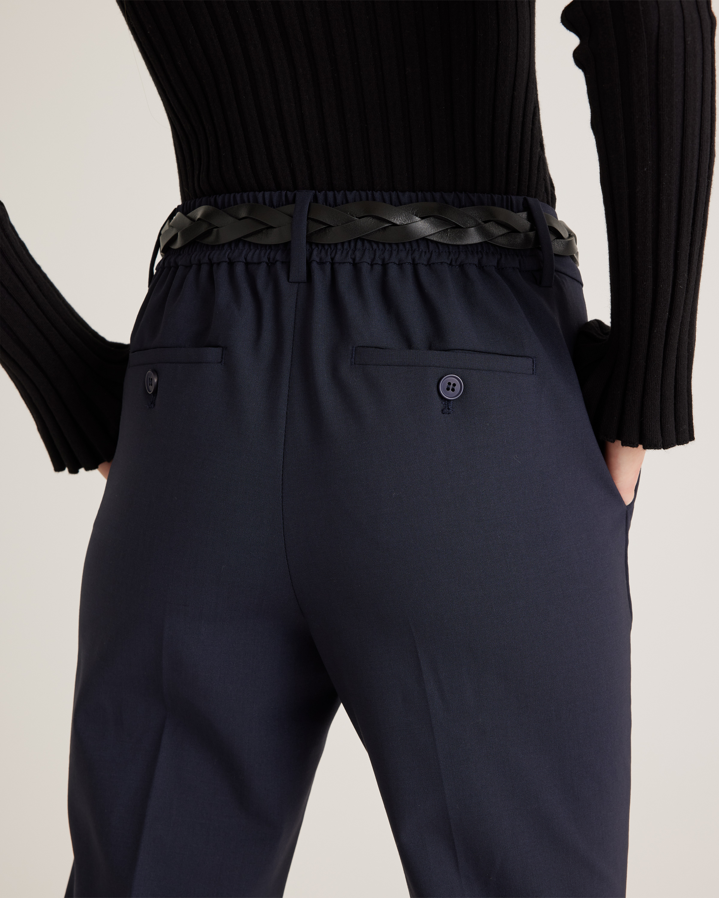 パンツ A.PRESSE Slub Wool Navy Trousers size:1 BIOTOP(ビオトープ) / 【A.PRESSE】 Slub Wool Navy Trousers