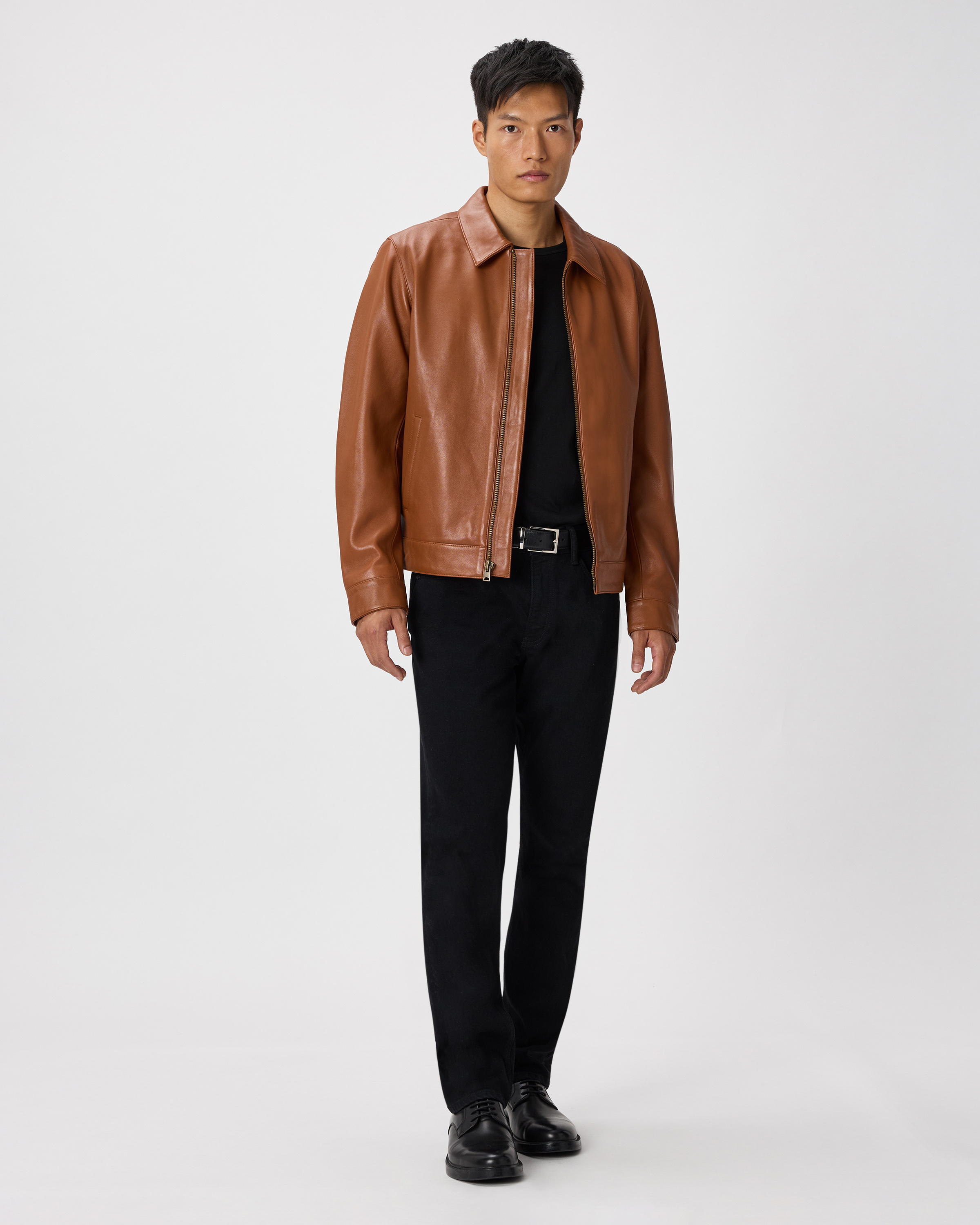 a*u様 FTC / LEATHER HARRINGTON JACKET 100% Leather Harrington Jacket