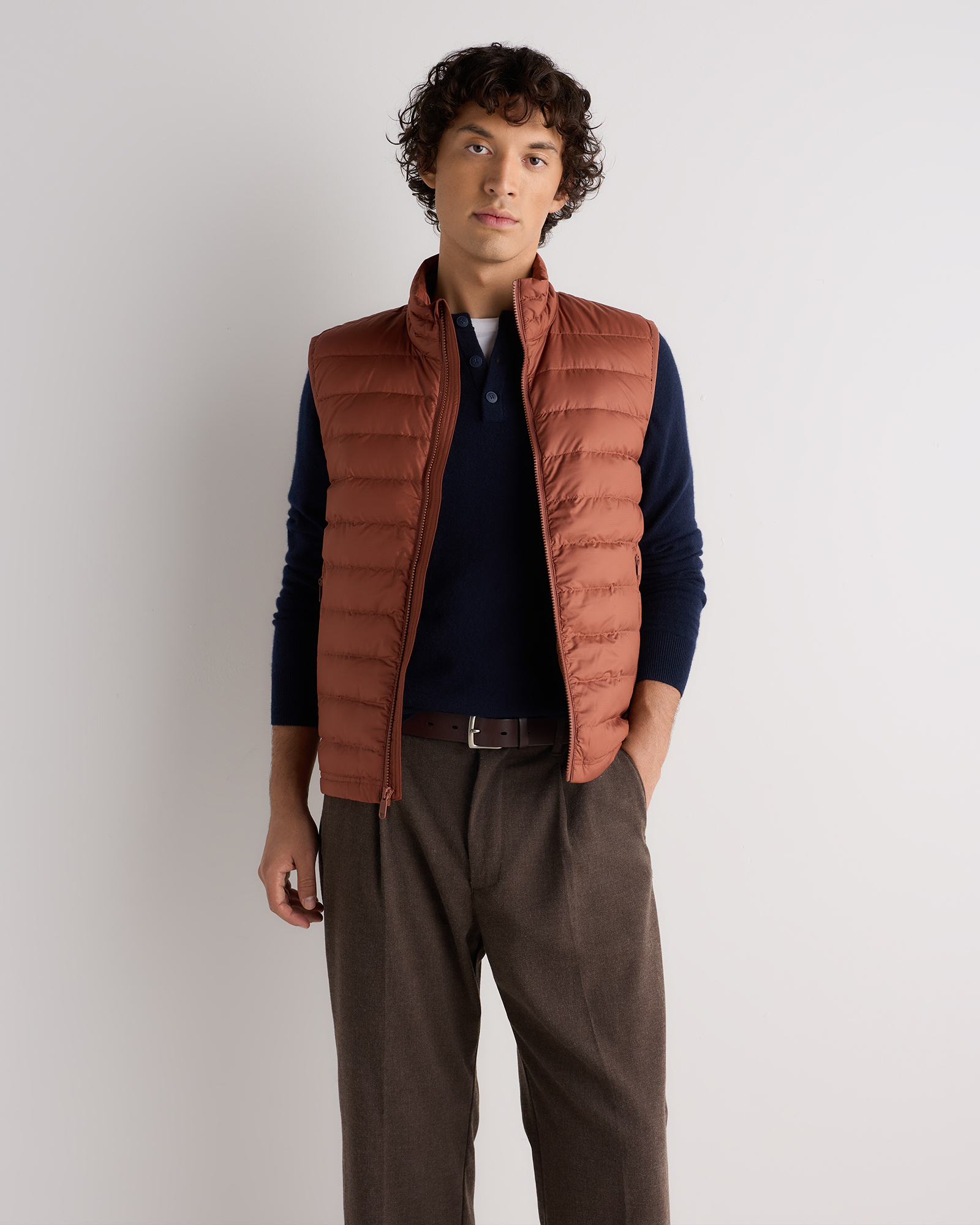 Rusted Mineral Red Lightweight Down Packable Puffer Vest