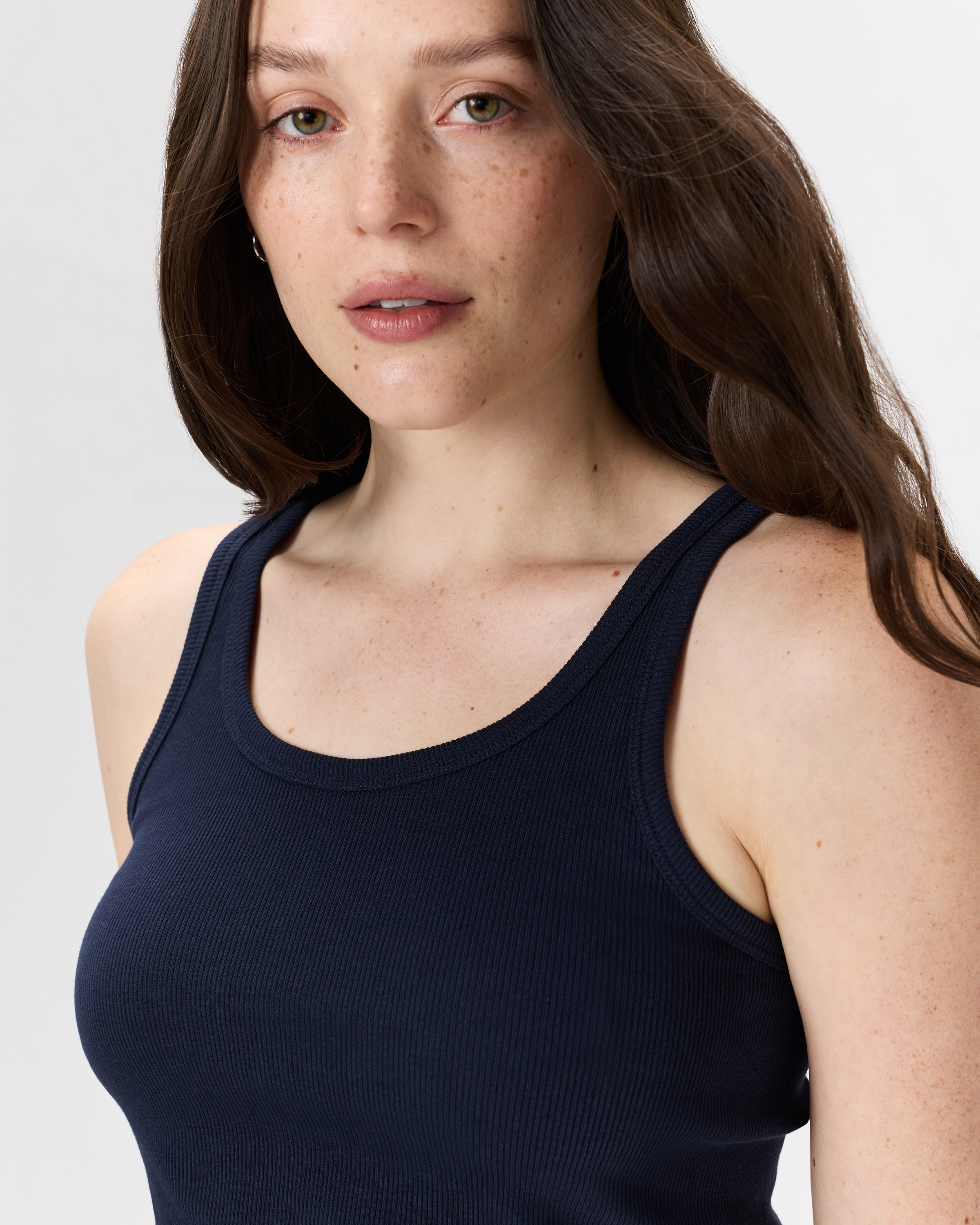 Organic Cotton Micro-Rib Scoop Neck Tank