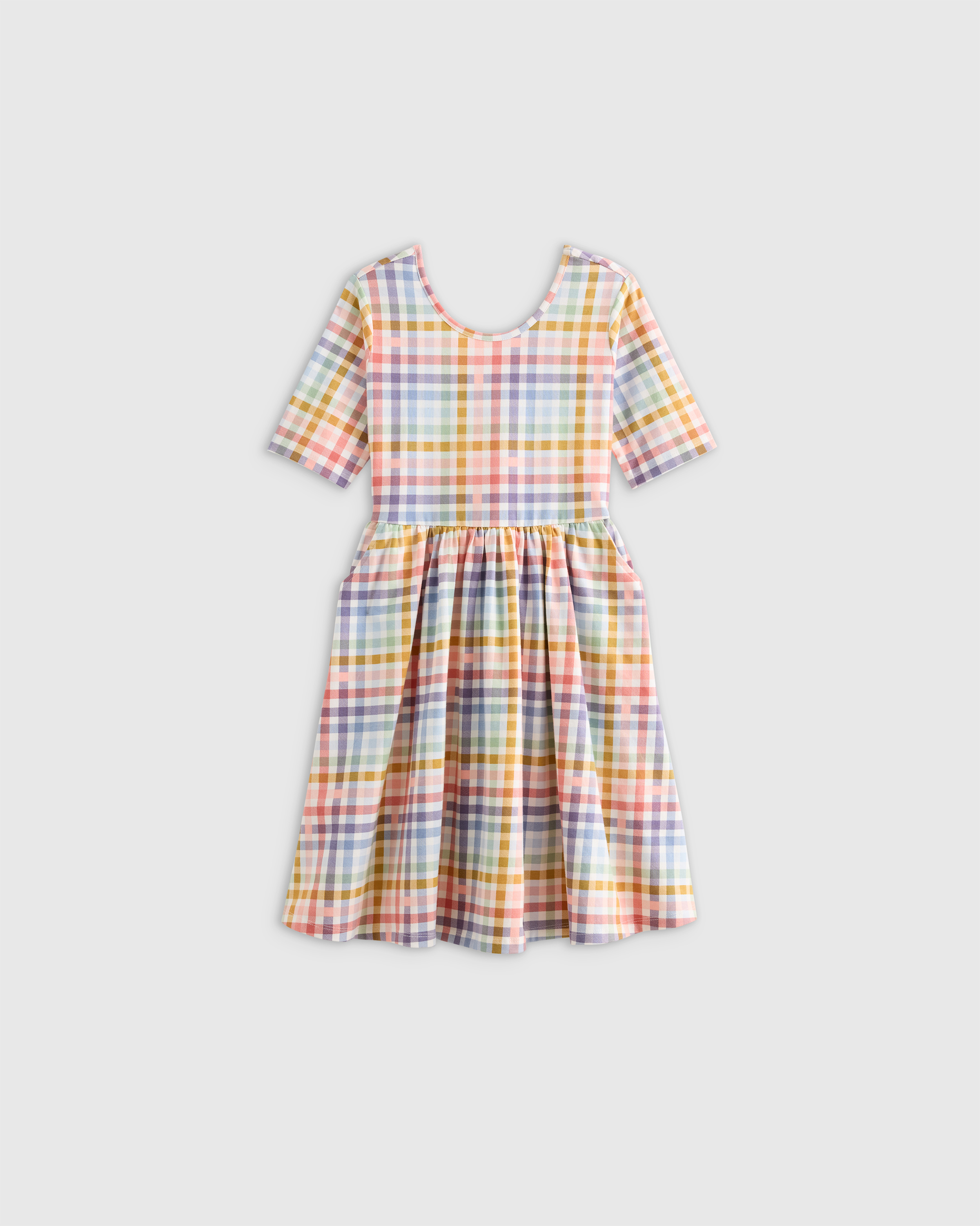 Plaid Organic Cotton Skater Dress 