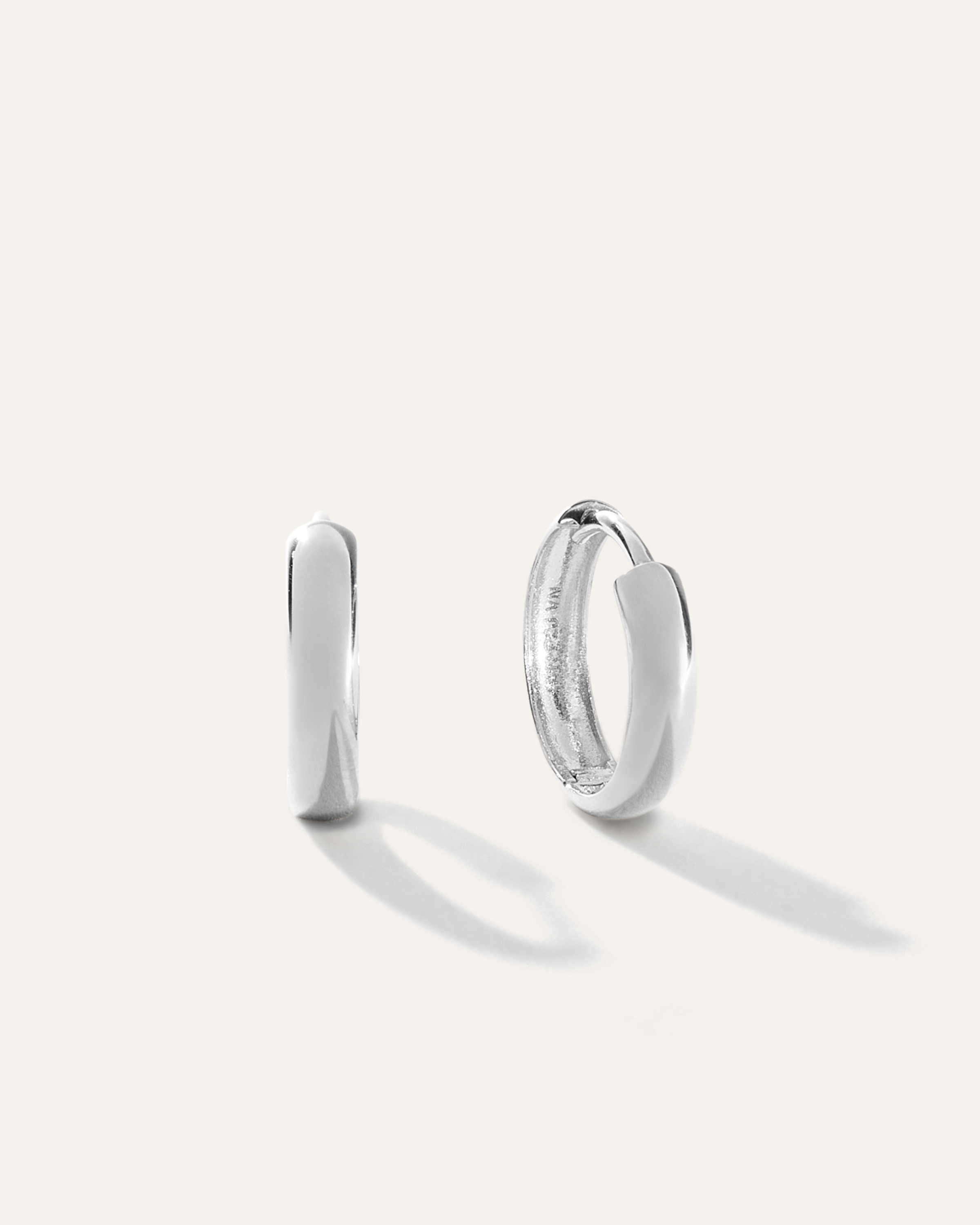 White Gold 14K Gold Bold Hoops
