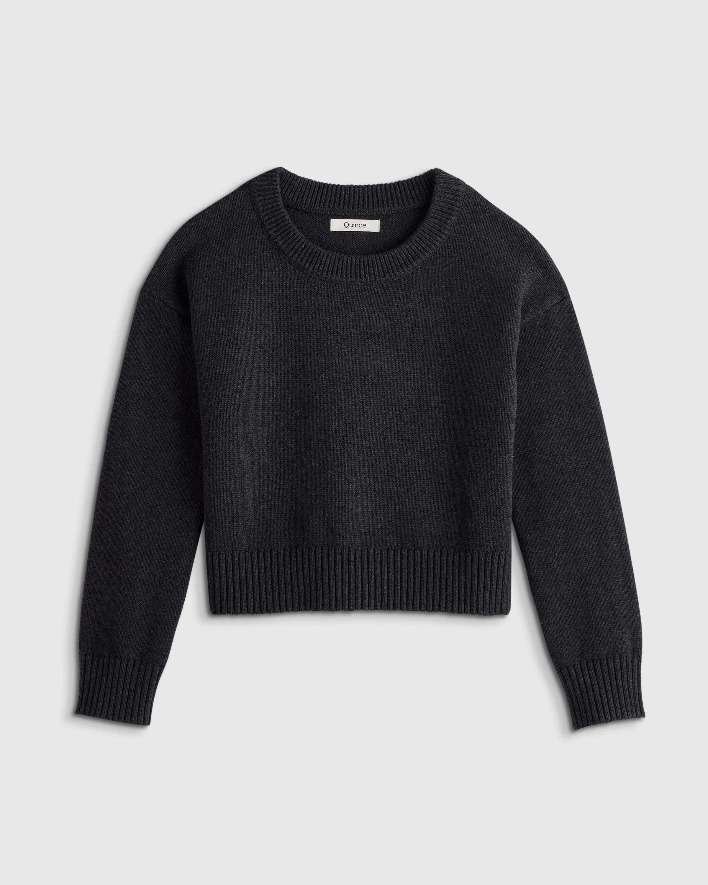 Charcoal 100% Organic Cotton Crewneck Sweater