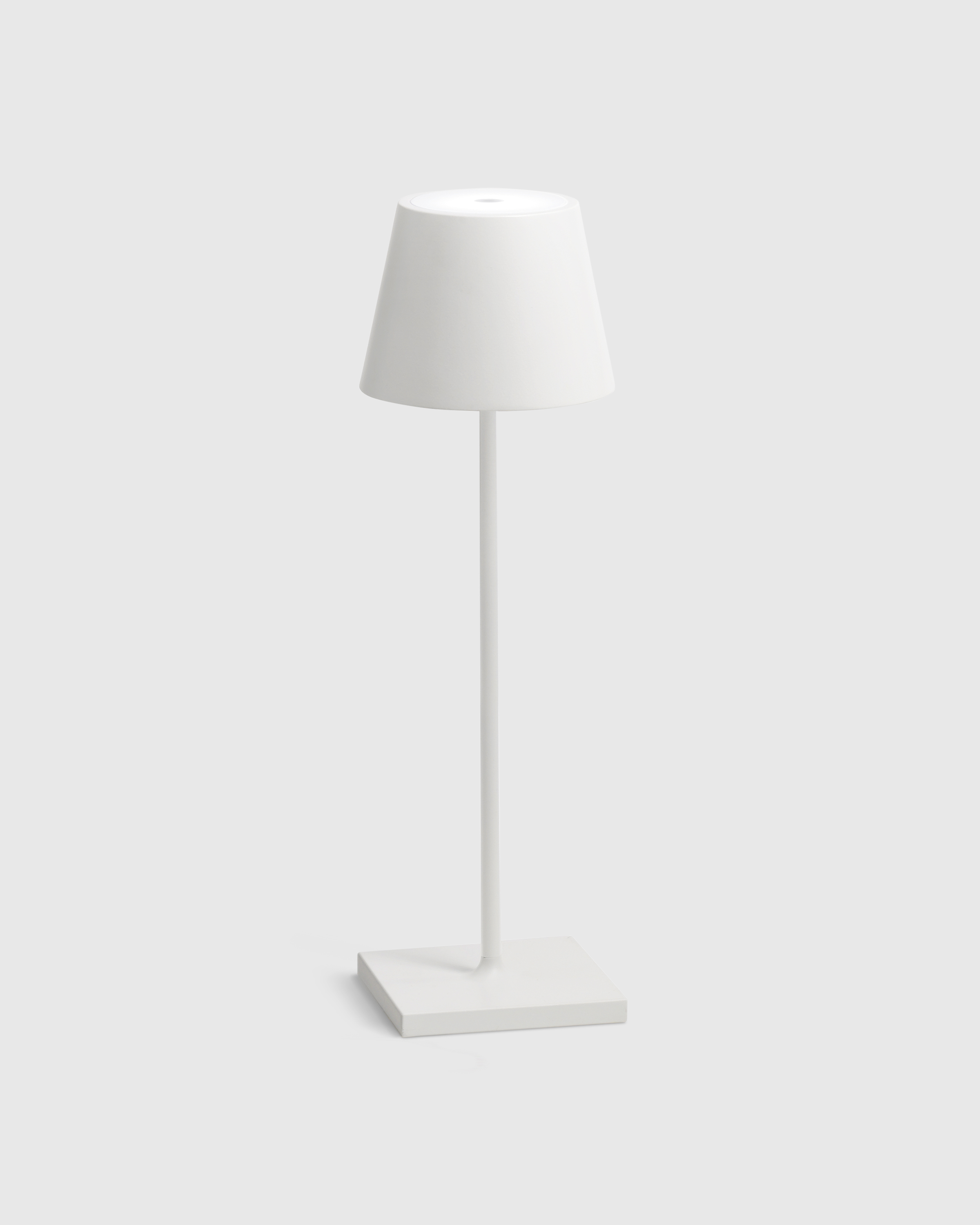 White Poldina Pro Rechargeable Table Lamp by Zafferano