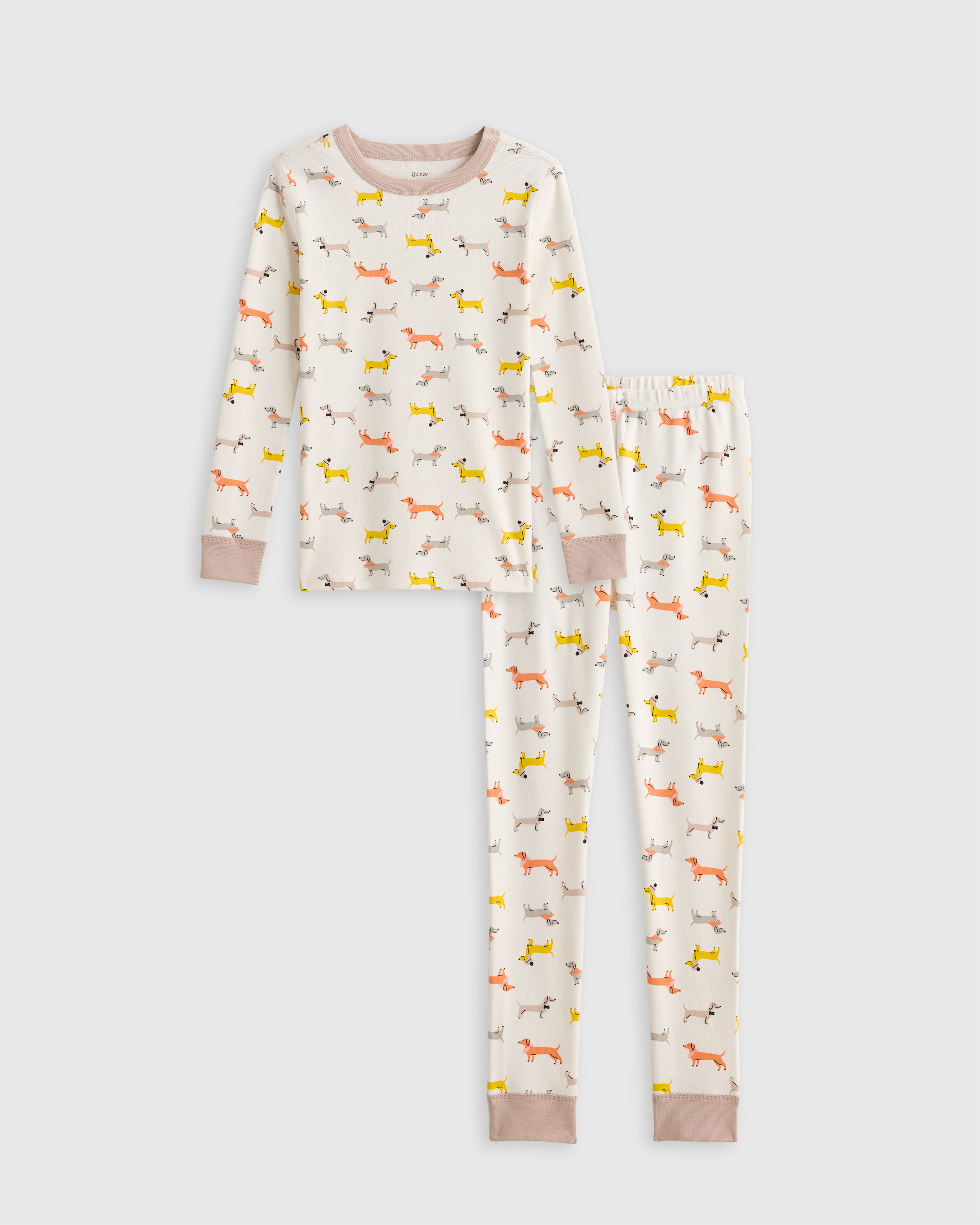 Puppies 100% Organic Cotton Long Sleeve and Pant Pajama Set