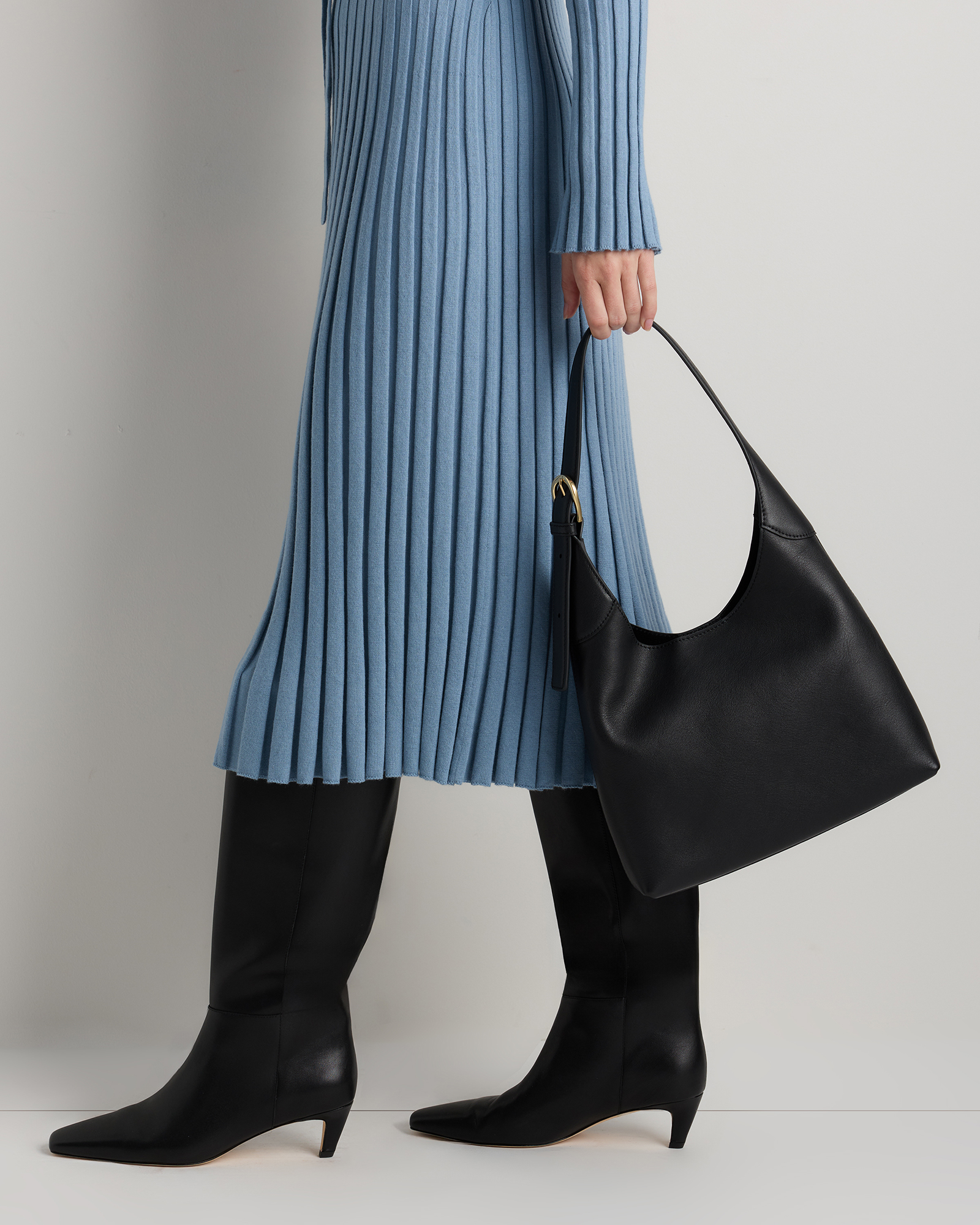 Full-Grain Leather Small Shoulder Bag