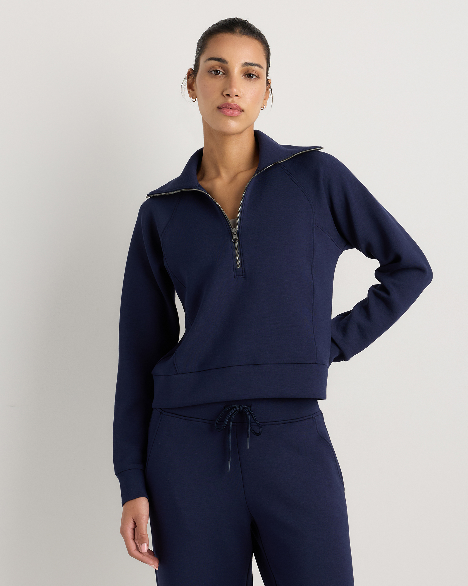 Deep Navy CloudComfort Half Zip Sweatshirt