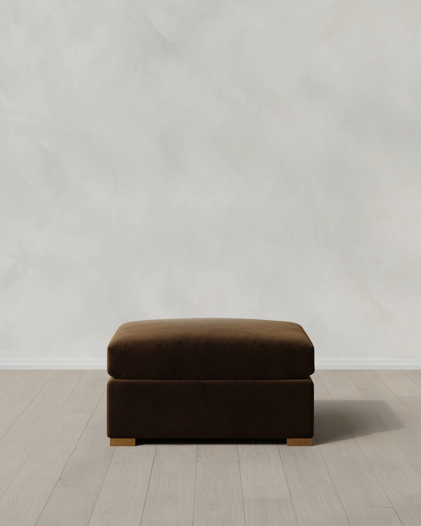 Hollis Slope Arm Ottoman in Performance Velvet