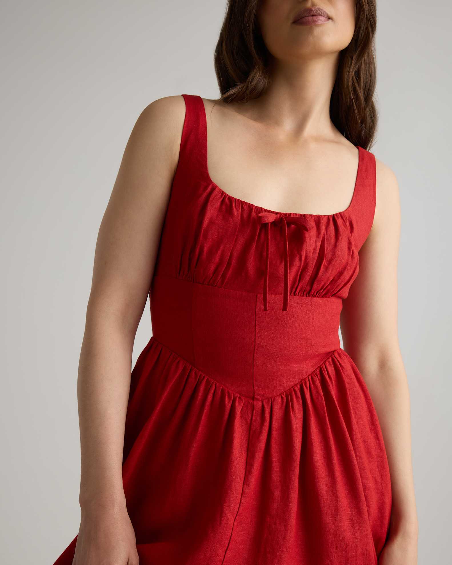 100% European Linen Corset Midi Dress in Chile 100% European Linen Corset Midi Dress in Chile