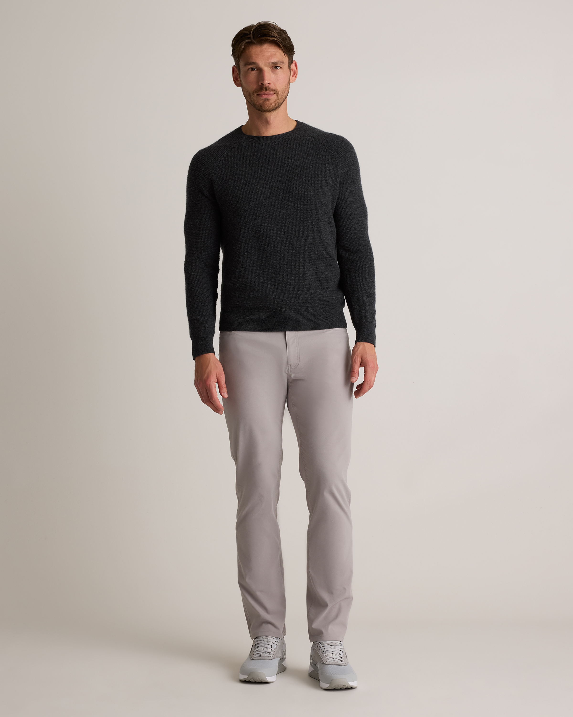 Organic Cotton Coolmax Chino in Gravel