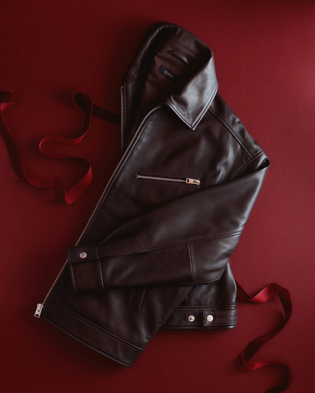100% Leather Oversized Bomber Jacket