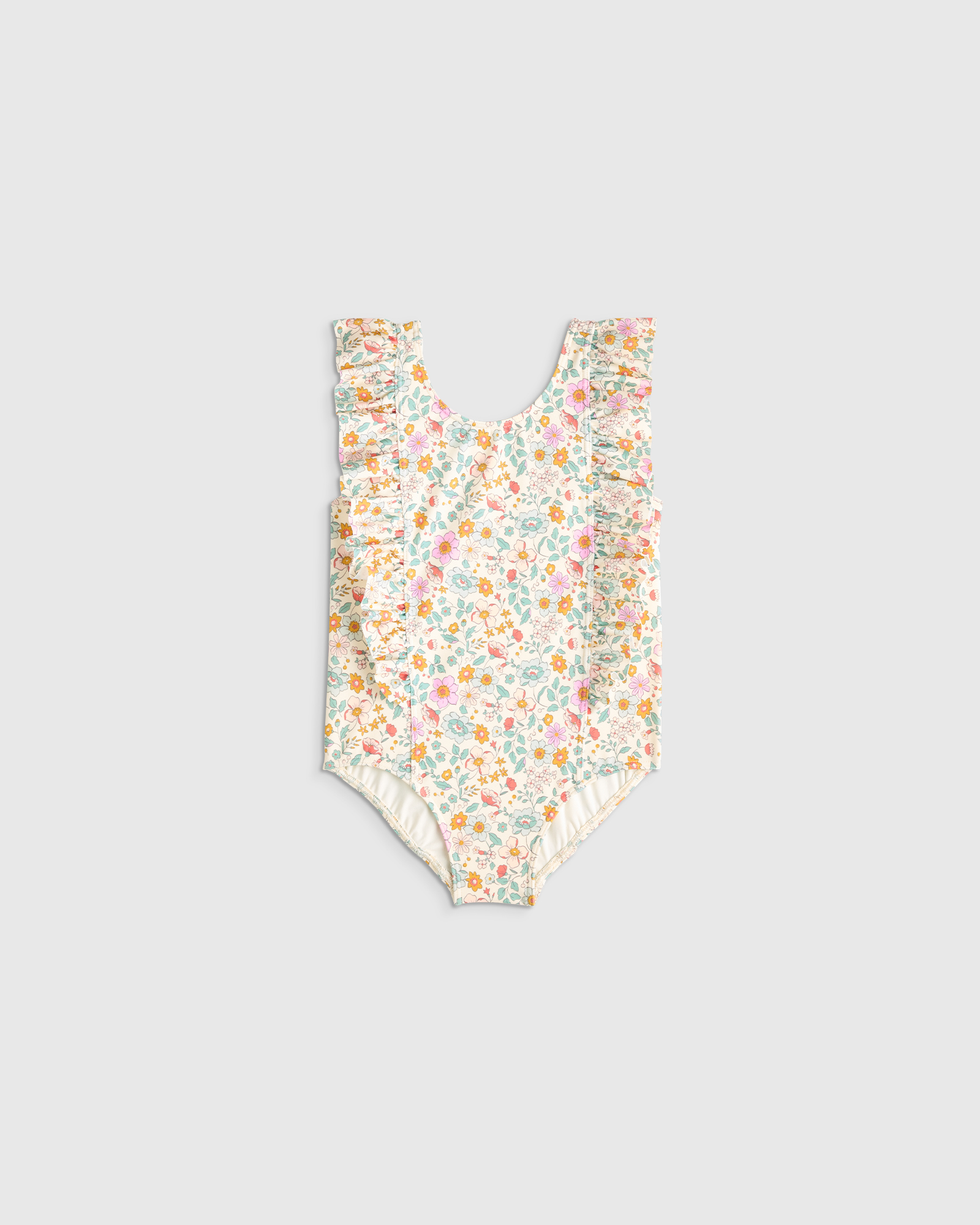 Soft Ditsy Floral Ruffle One Piece Swimsuit