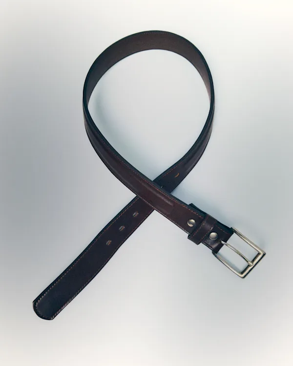 Hugo Contoured Leather Dress Belt