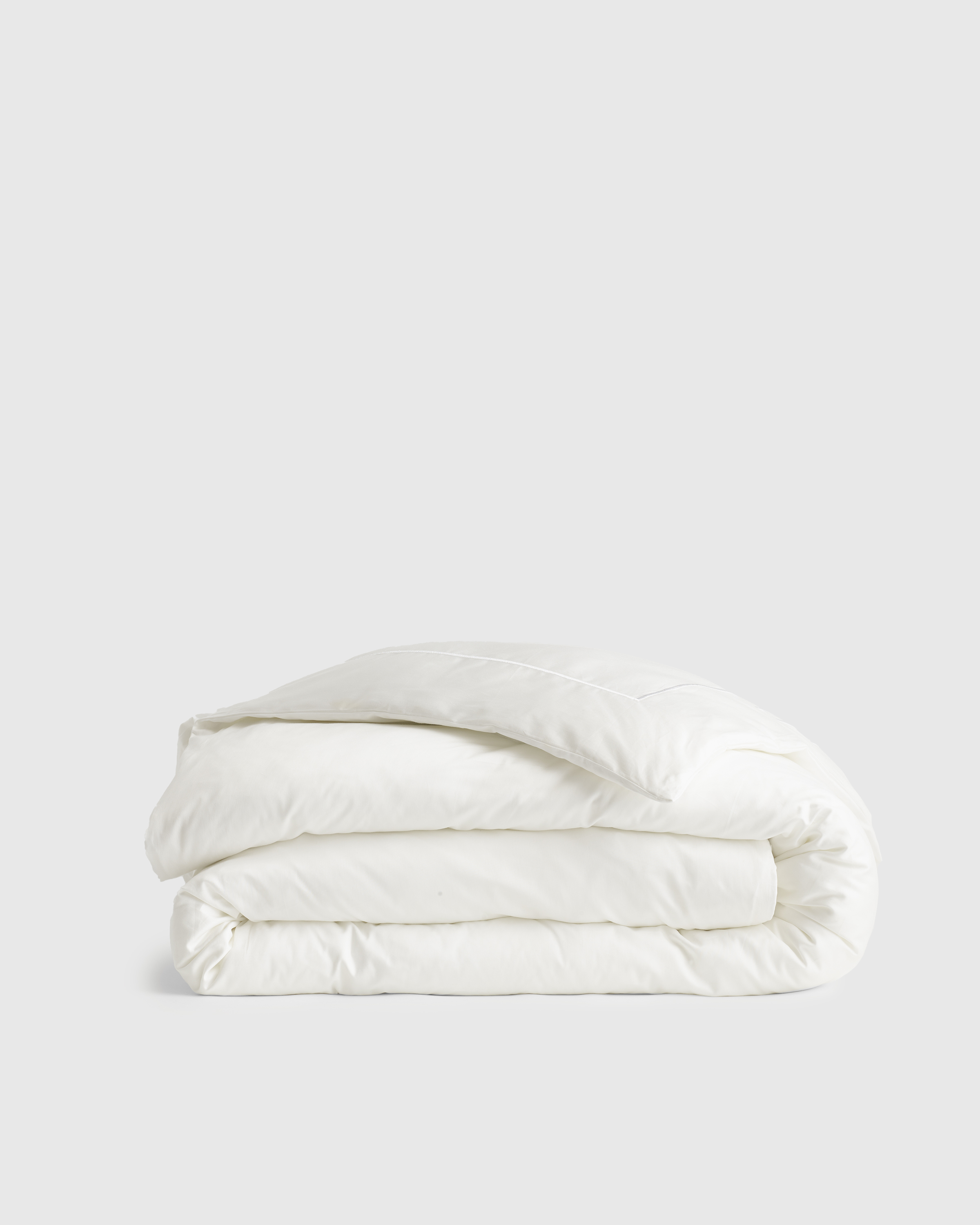 White Luxury Organic Sateen Embroidered Duvet Cover