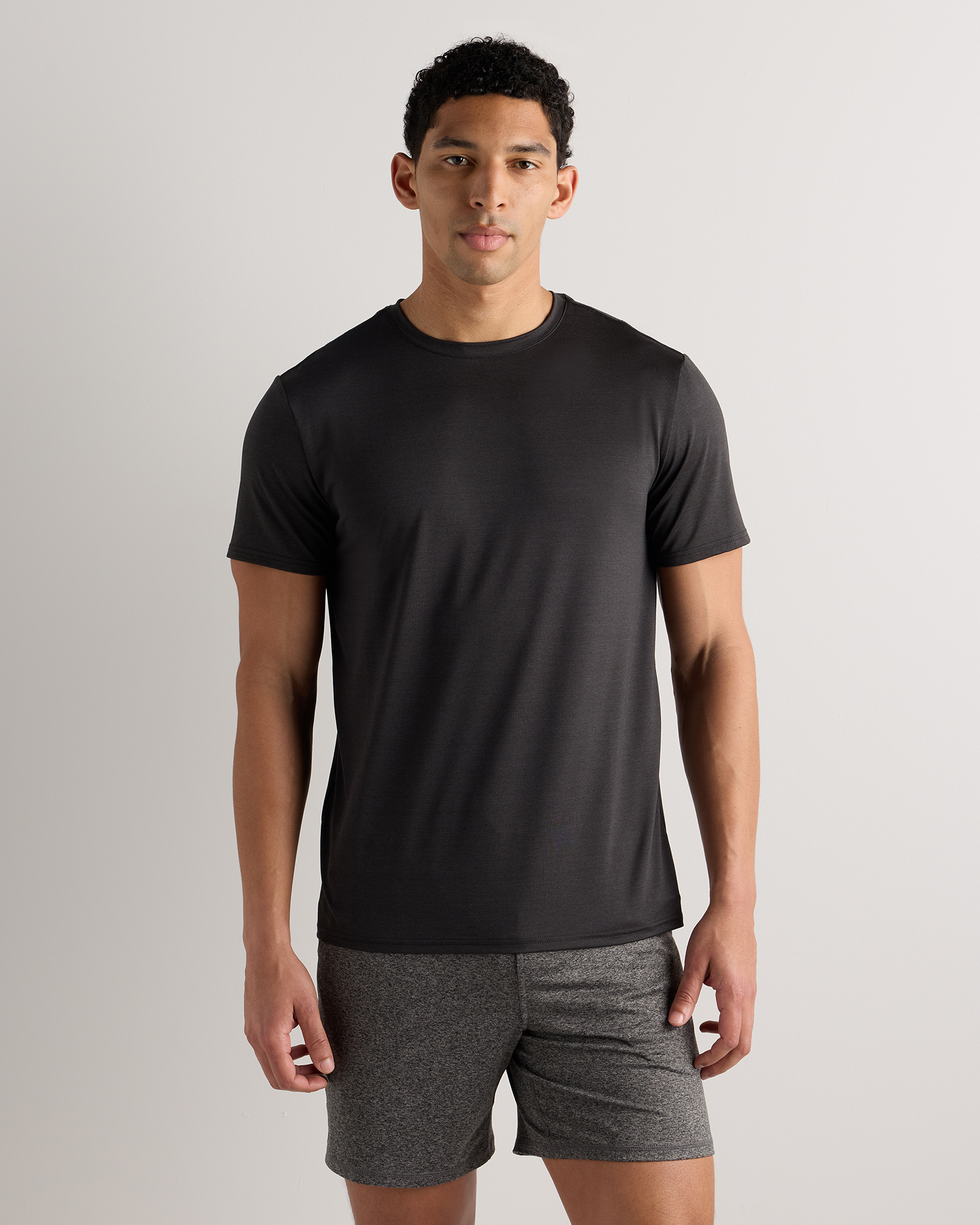 Heather Black Flowknit Breeze Performance Tee