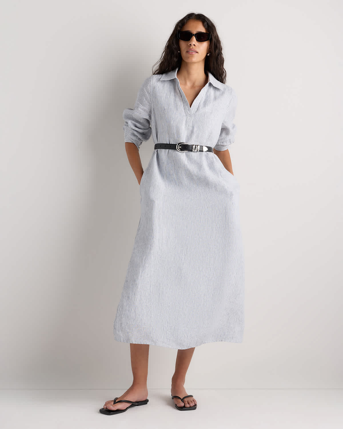quince linen maxi dress Quince Women's Maxi Dress in White, Size Large