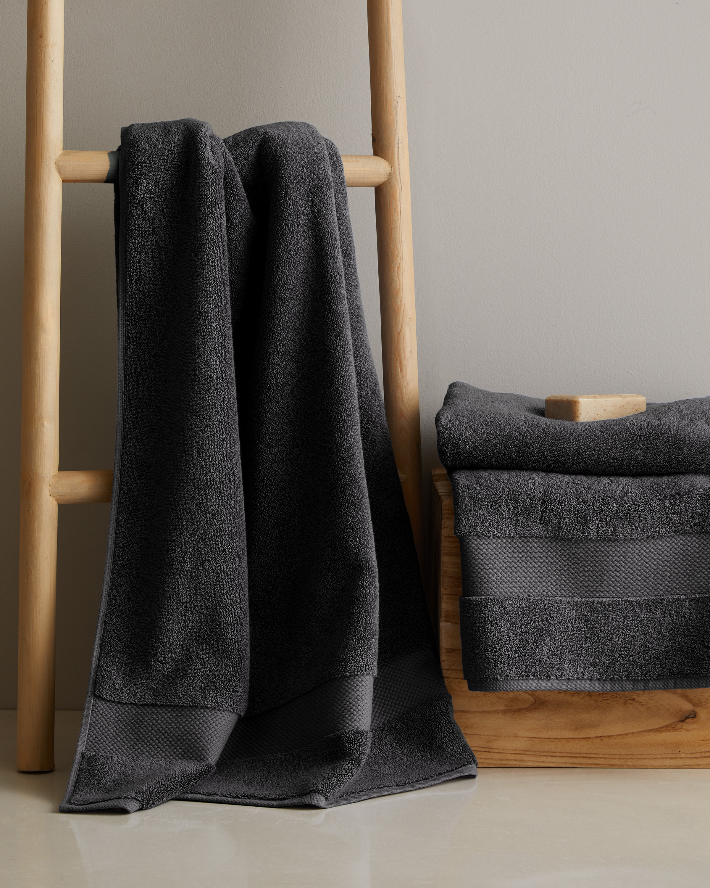 Turkish Ultra Plush Bath Towel (Set of 2) - Charcoal