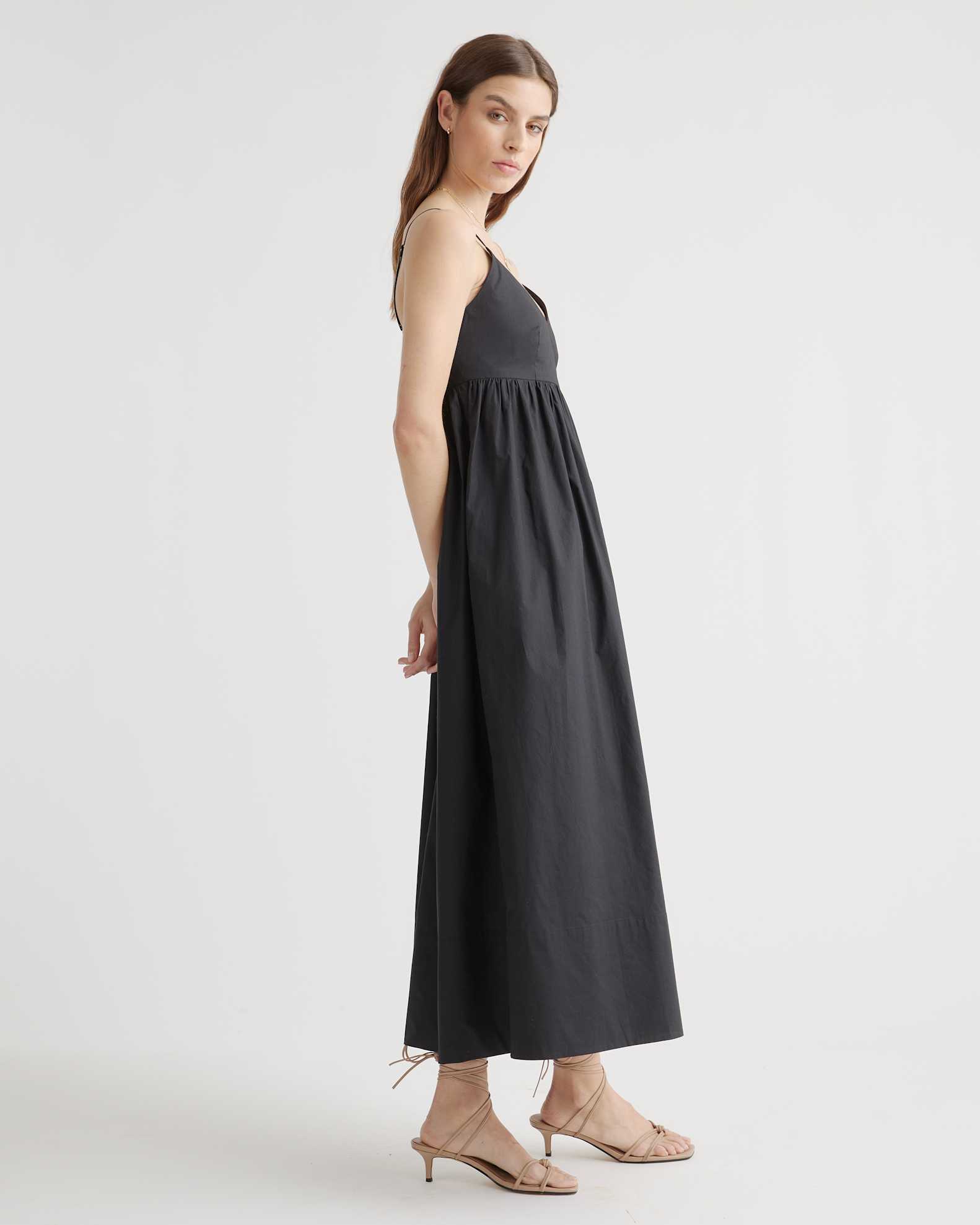 100% Organic Cotton Sleeveless Maxi Dress in Black 100% Organic Cotton Sleeveless Maxi Dress in Black