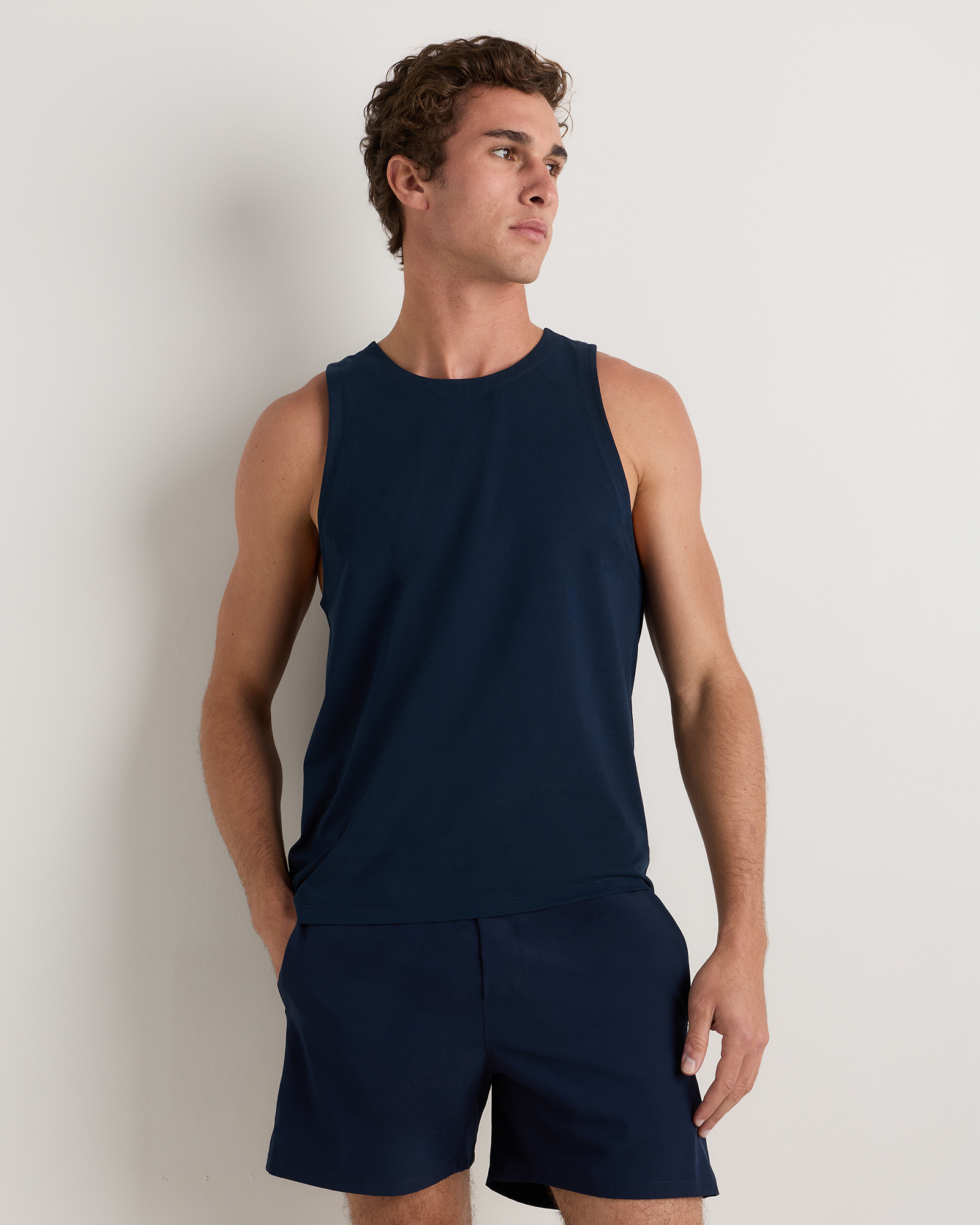 Navy Studio Performance Tank Top
