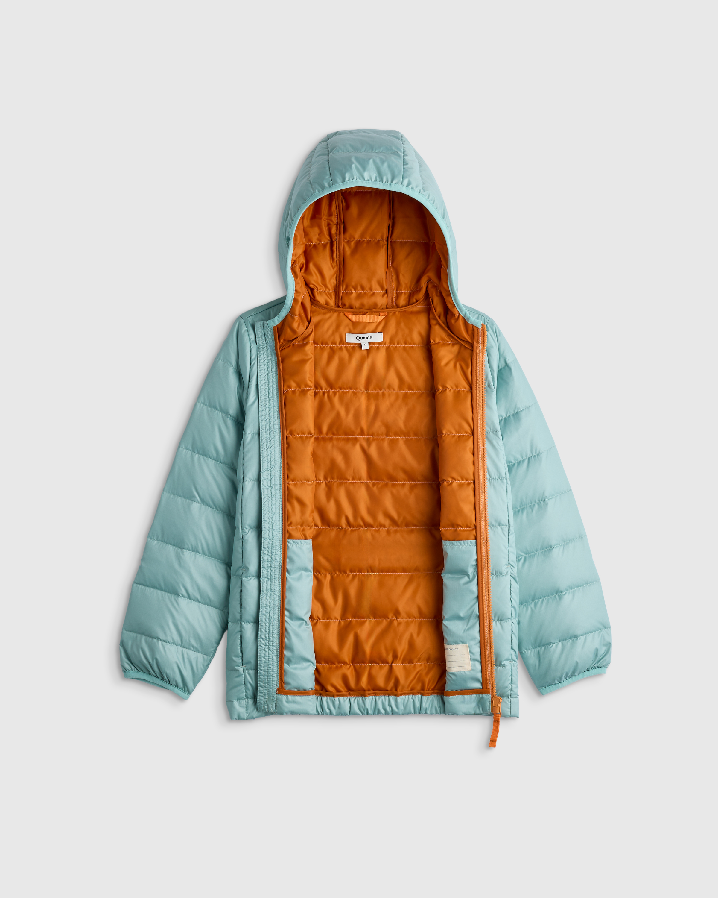 U--302 KID Lightweight Down Hooded Puffer Jacket - Kid Gender Neutral Blue Moon 15504 CROPPED