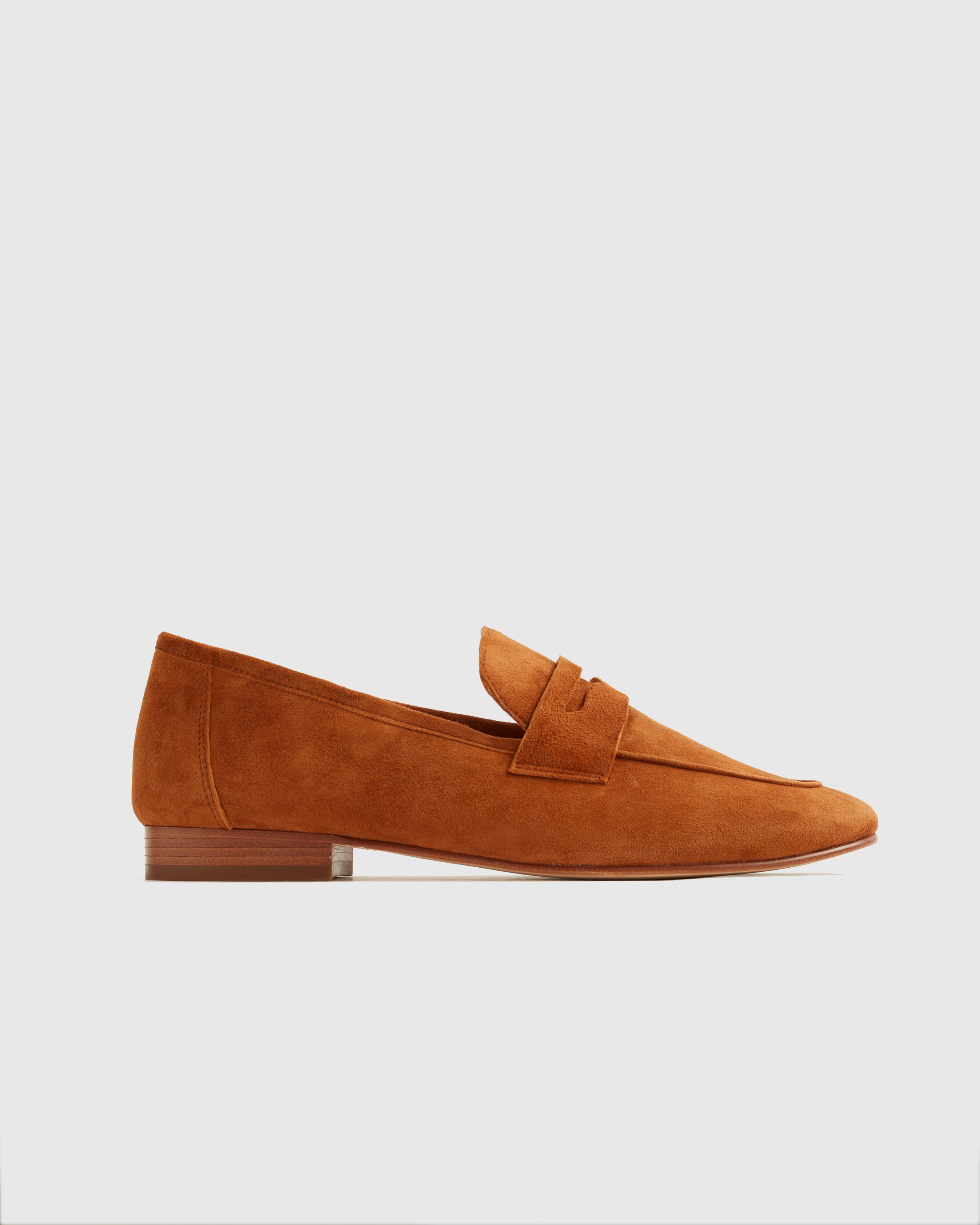 Cognac Italian Suede Penny Loafer