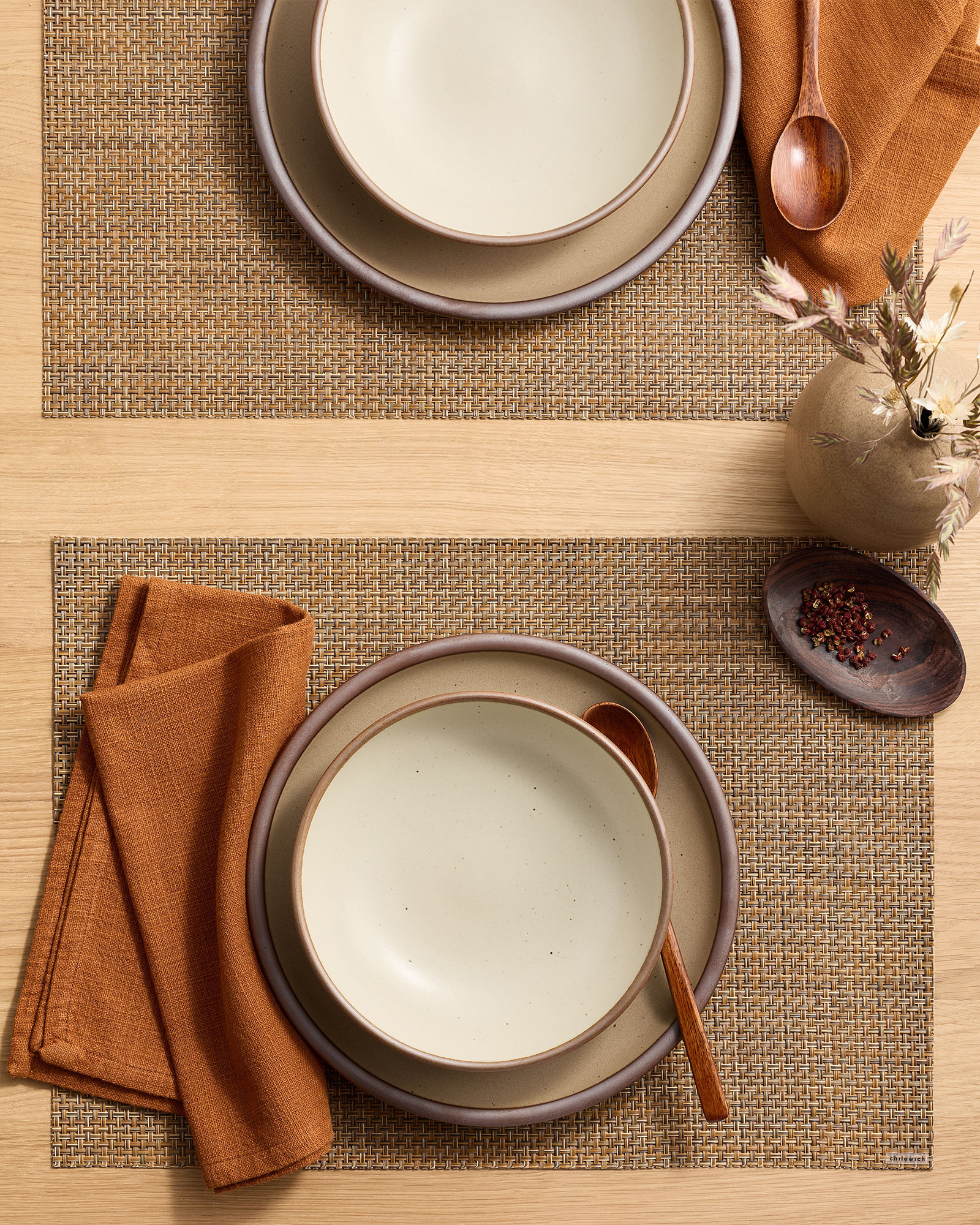 Chilewich Easy-Care Basketweave Rectangular Placemats, Set of 4 in