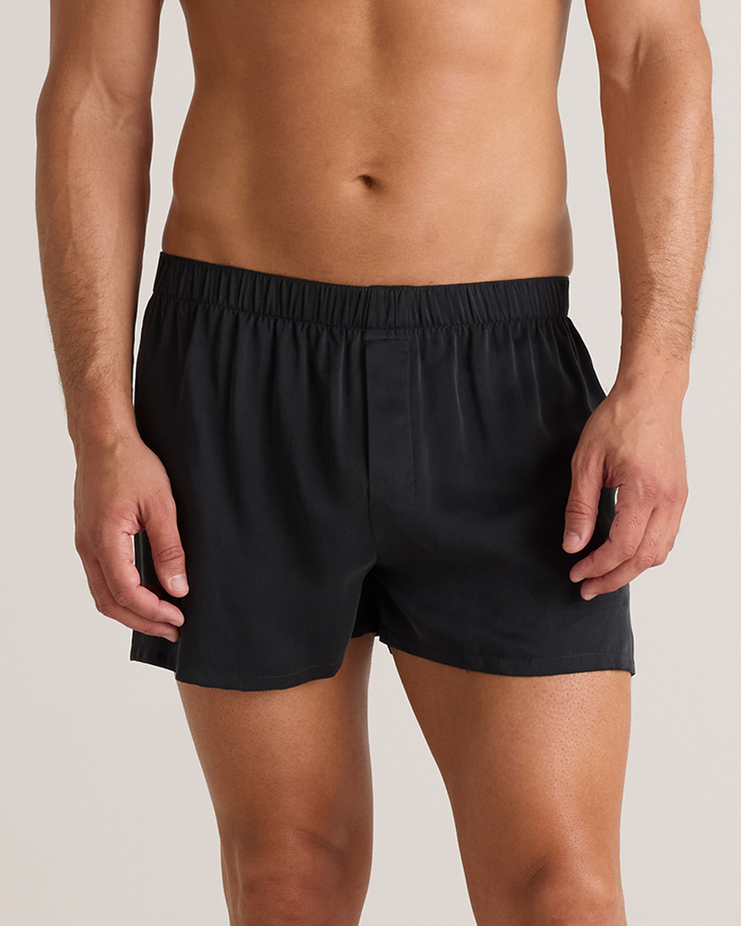 Black 100% Washable Silk Boxer