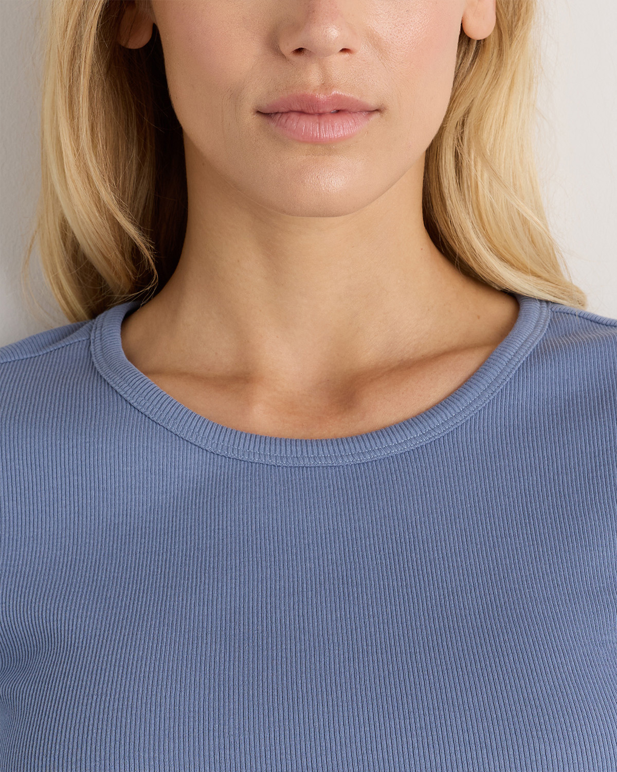 Organic Cotton Micro-Rib Long Sleeve Tee