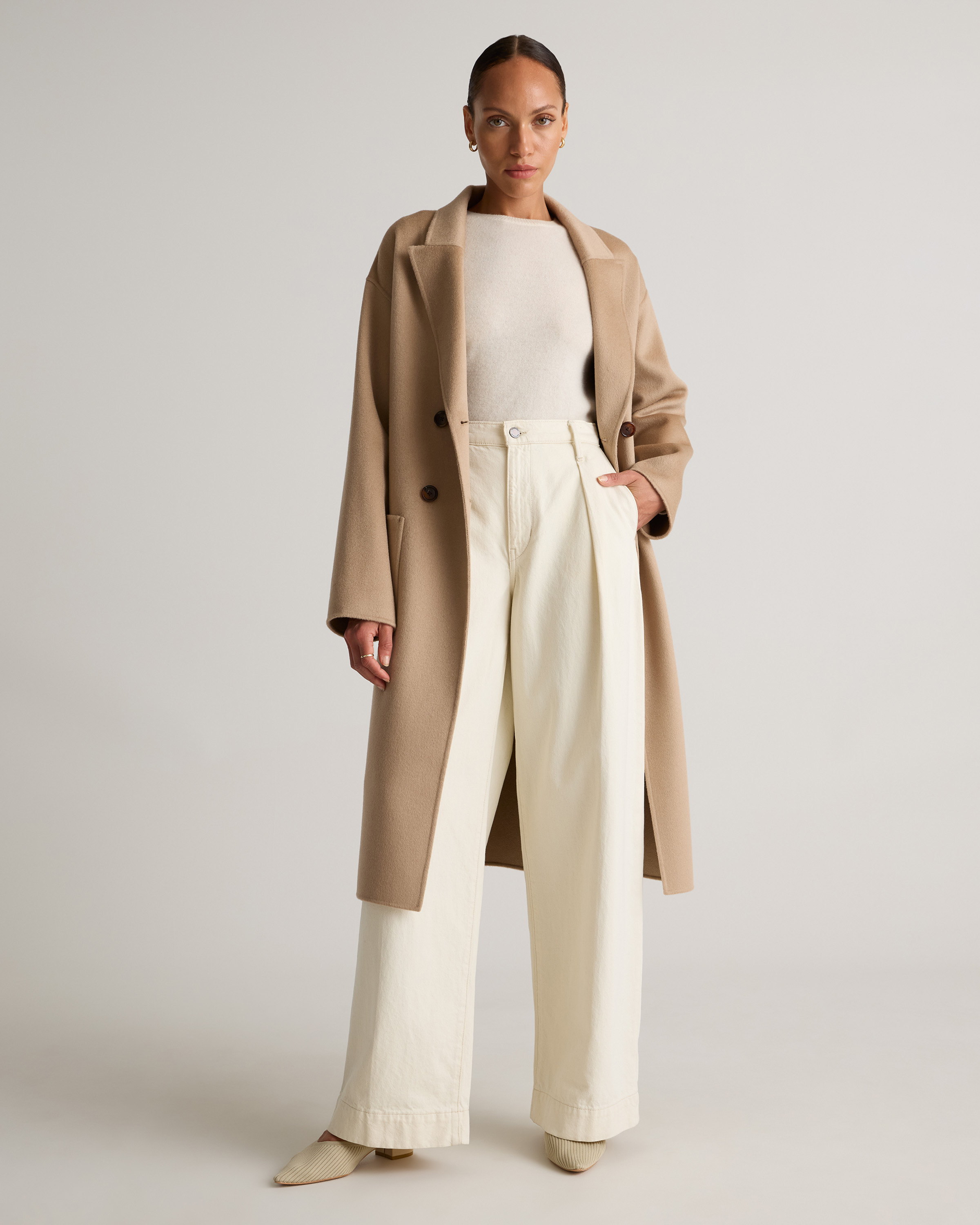 コート |MUSEE| LONDON Cashmere Double Oversized Tailored Coat_Charc 뮤제MUSÉE