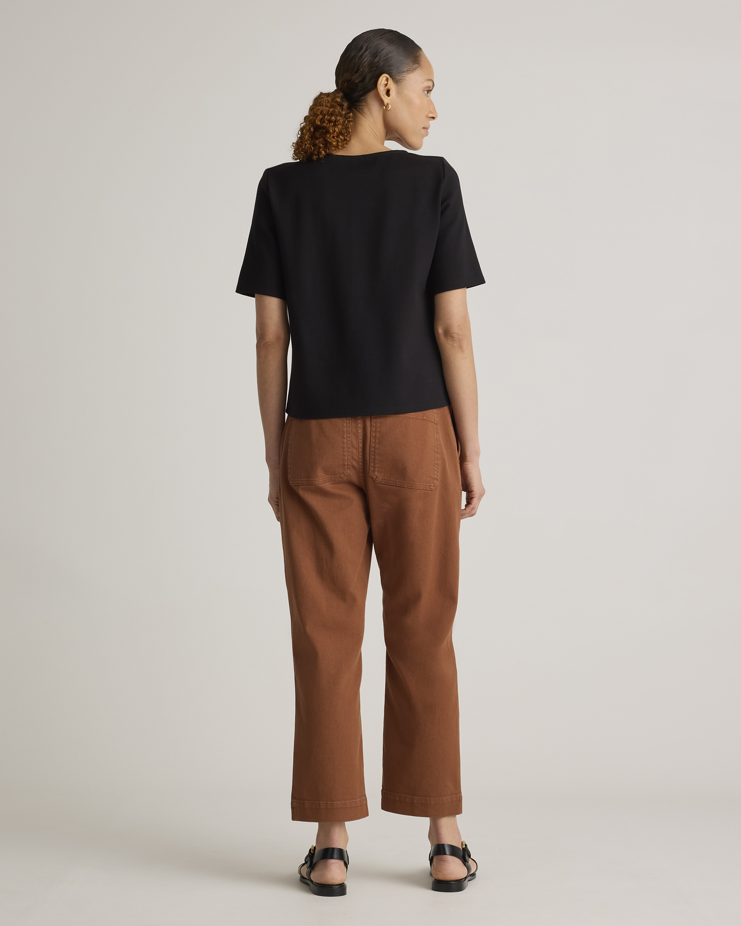 トップス no collar deep v neck ponte tops Ponte V-Neck Top | Banana Republic