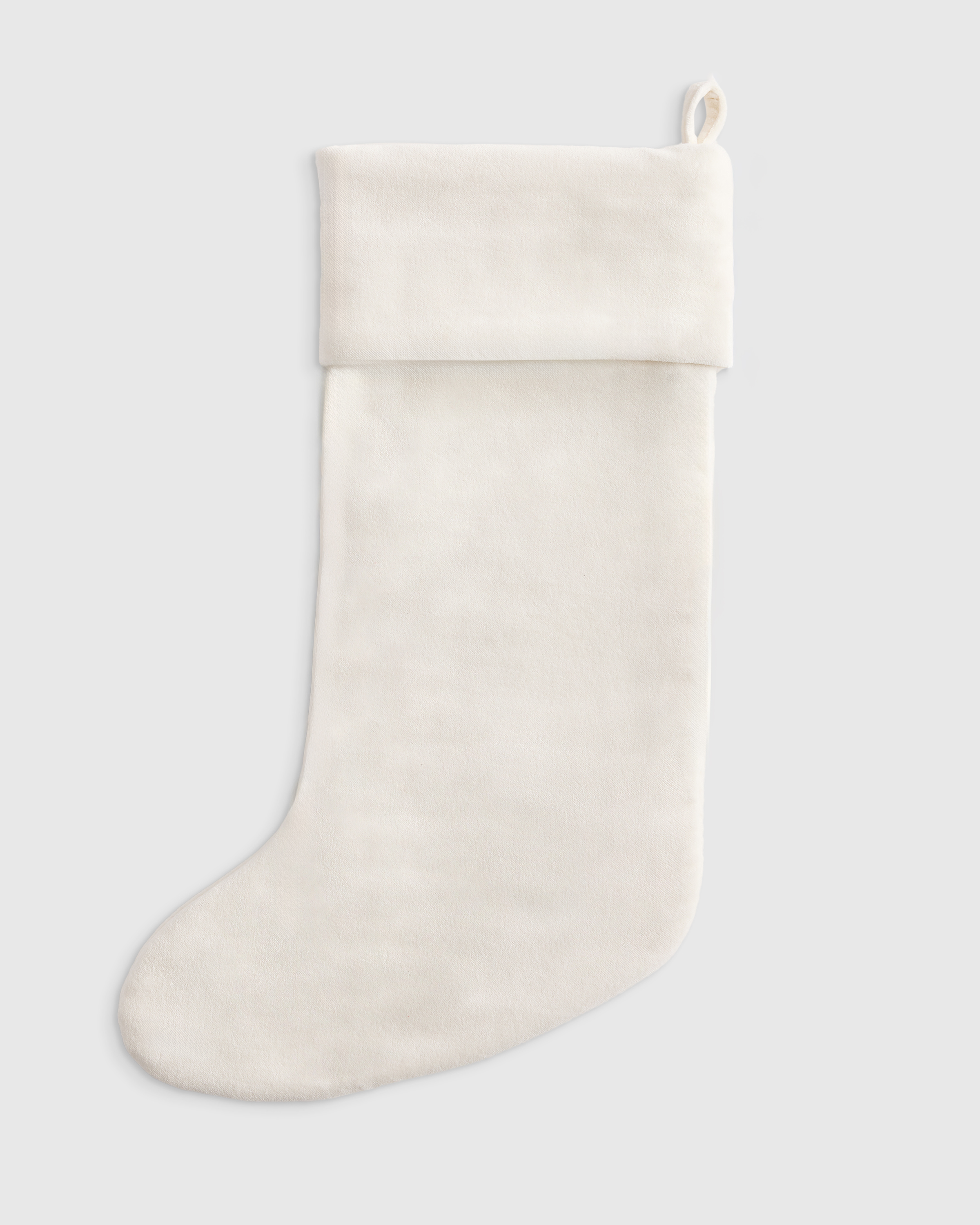 Ivory Cotton Velvet Stocking