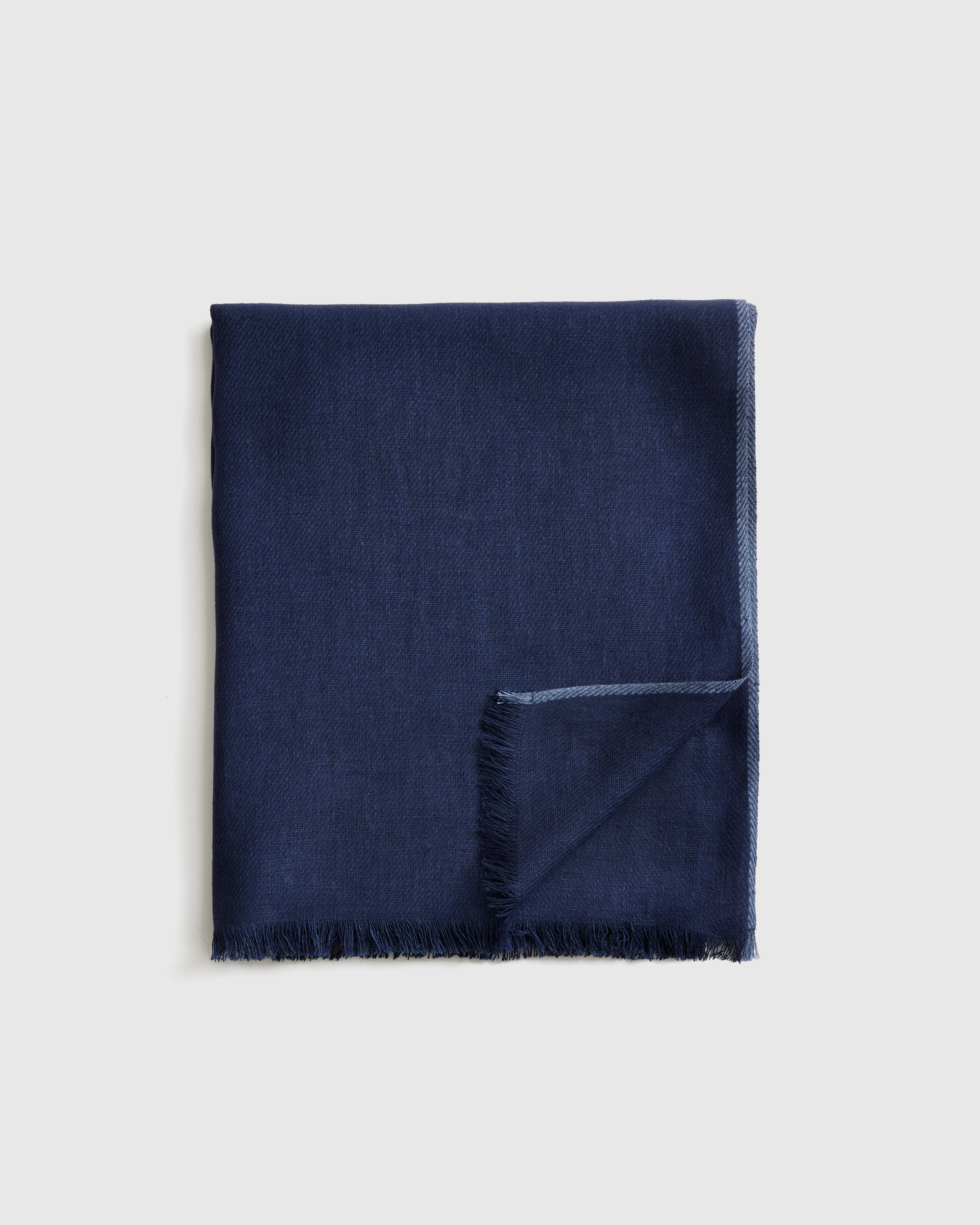Navy Lightweight European Linen Throw