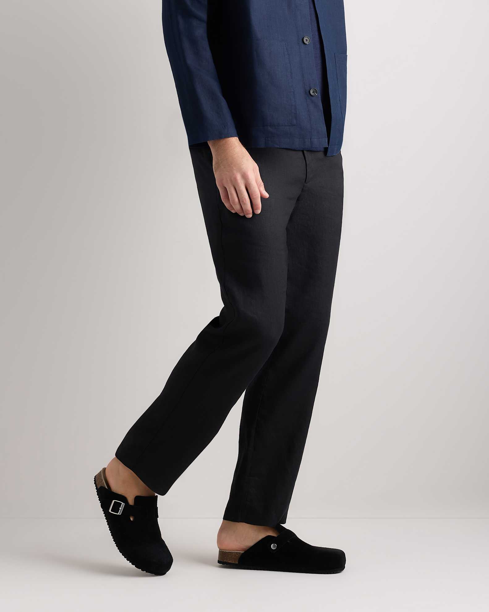 black linen dress pants mens Black Irish Linen Dress Pant