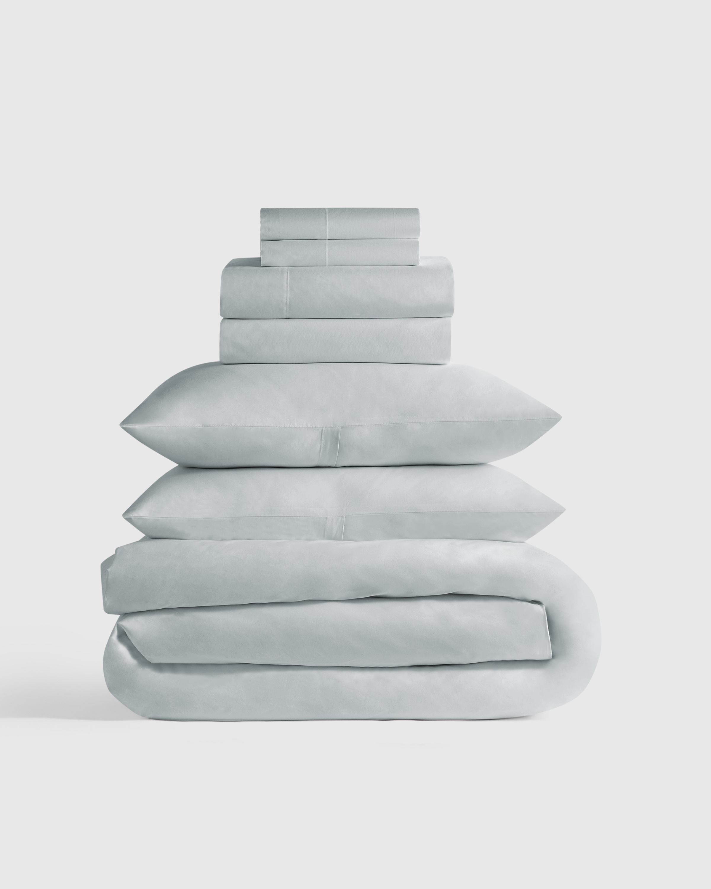 Mist Classic Organic Percale Deluxe Bedding Bundle