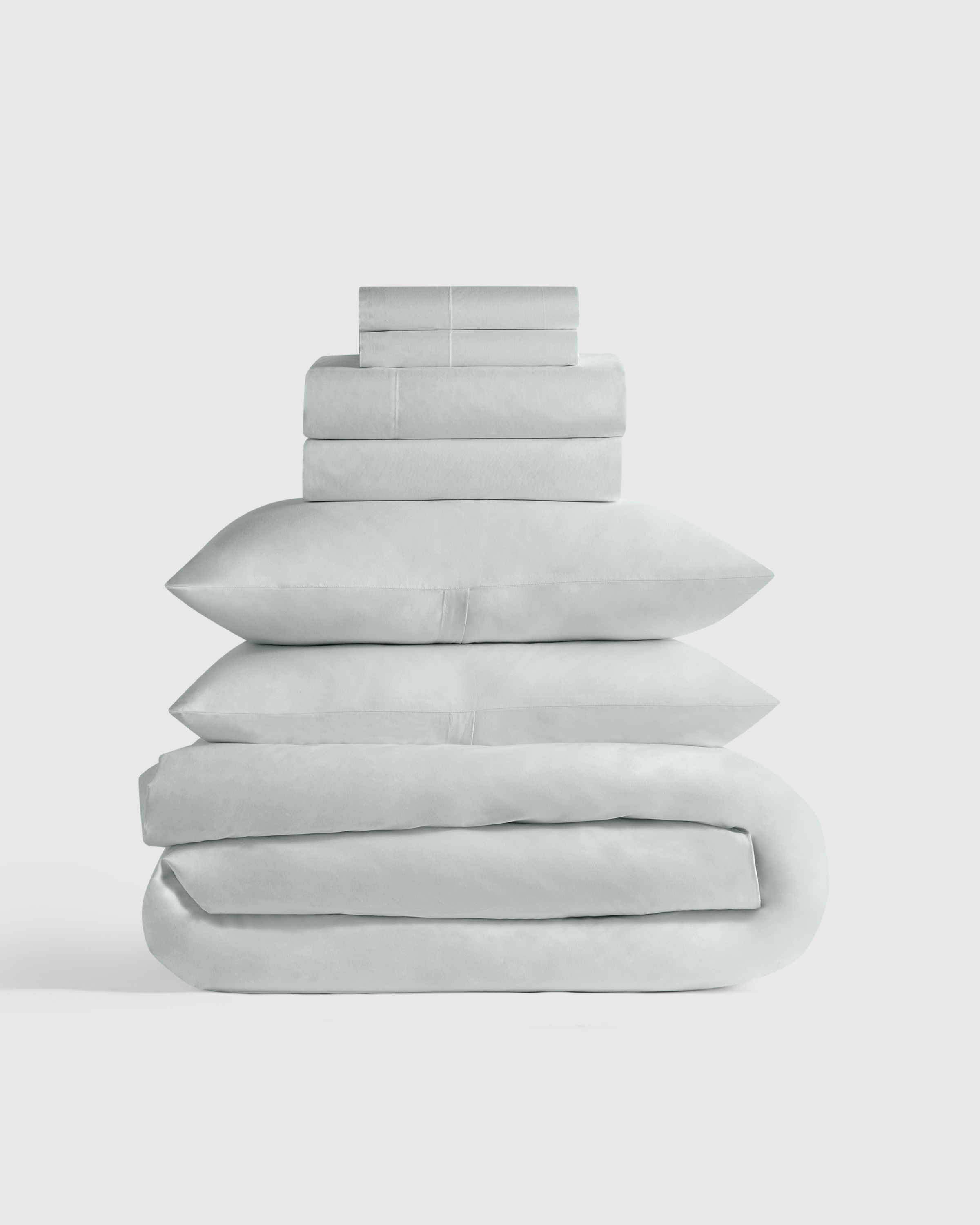 Mist Classic Organic Percale Deluxe Bedding Bundle
