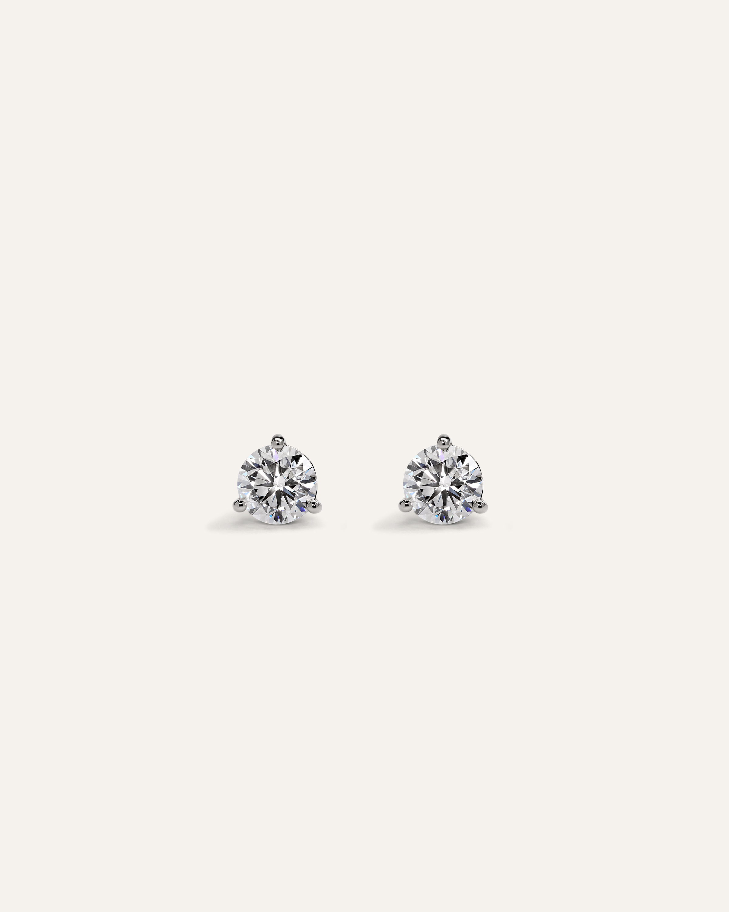 White Gold 14K Gold Lab Grown Diamond Martini Studs - 0.50ctw