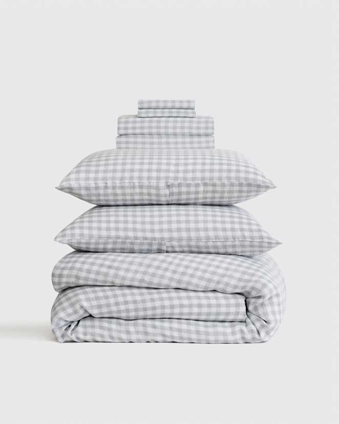European Linen Stripe Deluxe Bedding Bundle