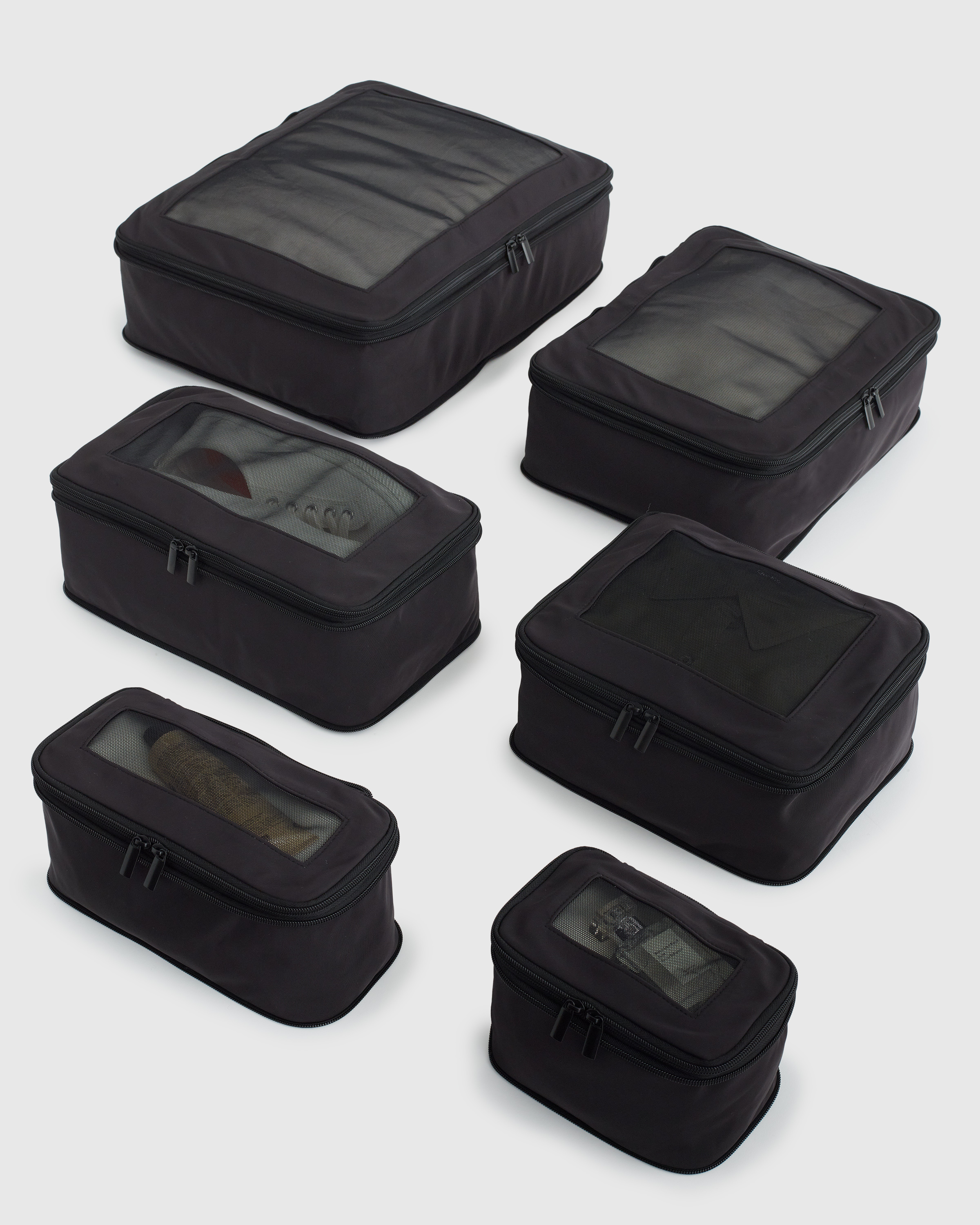 Eco Compression Packing Cubes (6-pack) - Black