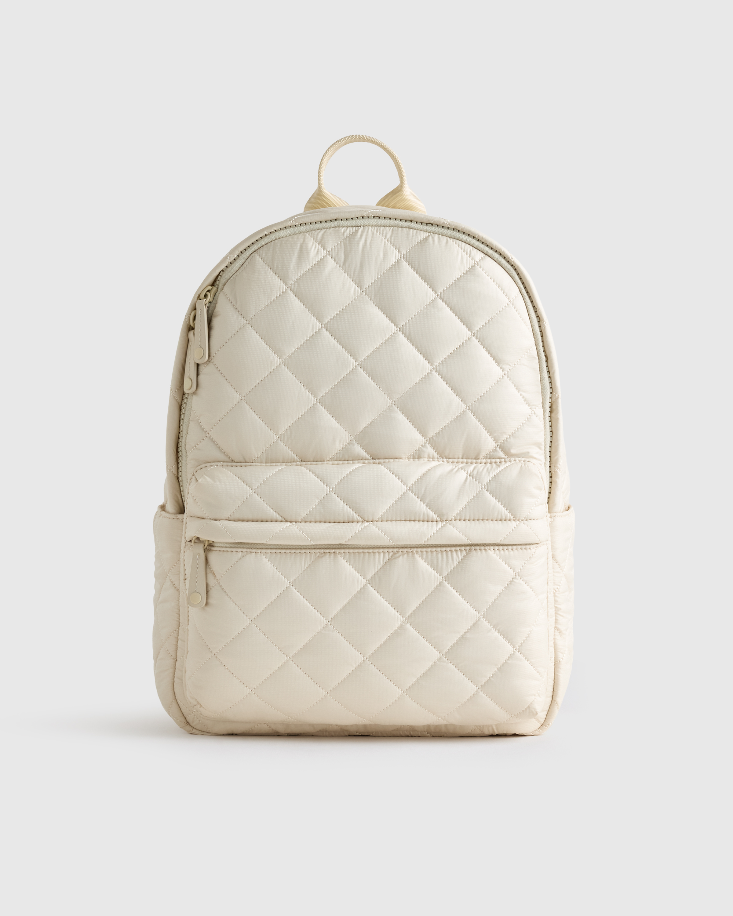 Linen White Transit Quilted Commuter Backpack