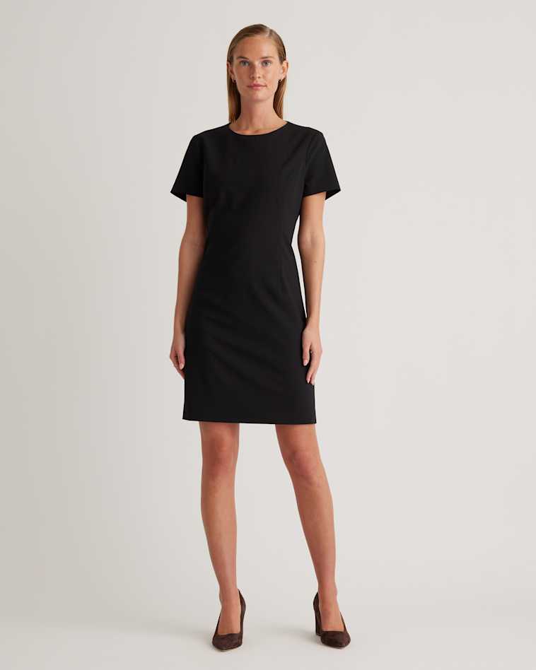 100% Silk Jersey Mini Wrap Dress in Black 100% Silk Jersey Mini Wrap Dress in Black