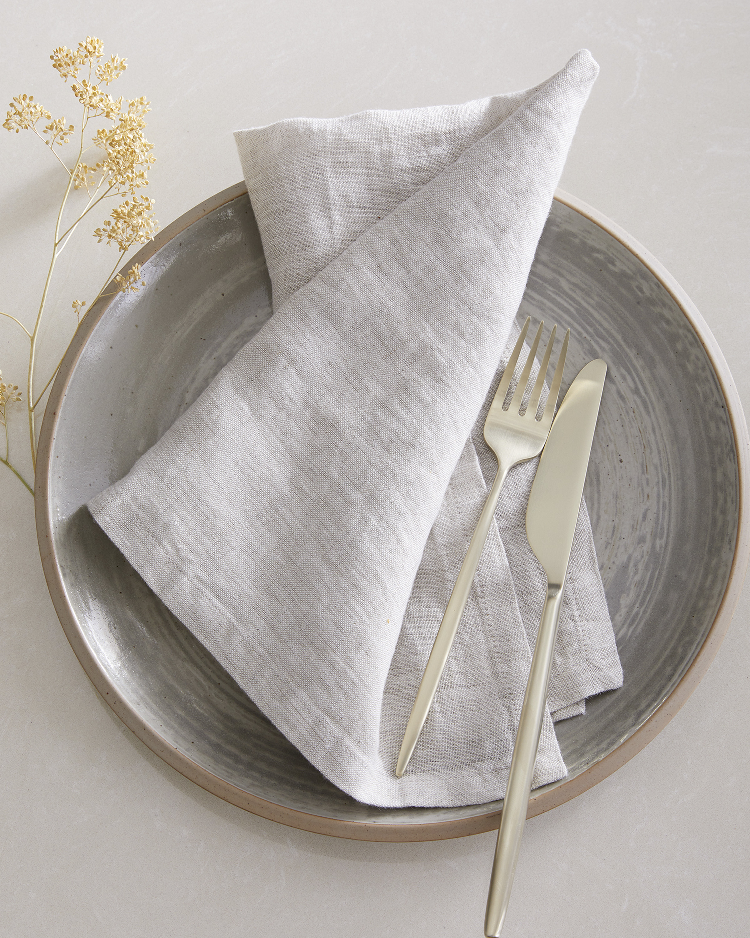 European Linen Chambray Napkin (Set of 12) - Natural