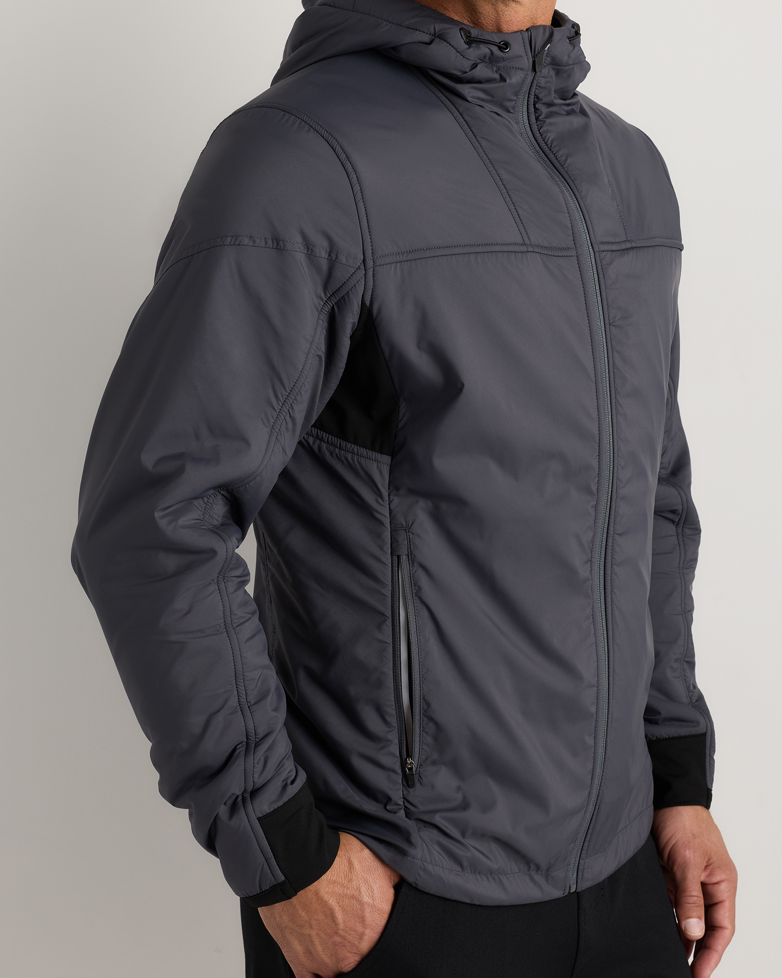Weather Proof Fleece-Lined Hooded Jacket in Carbon Grey | Quince