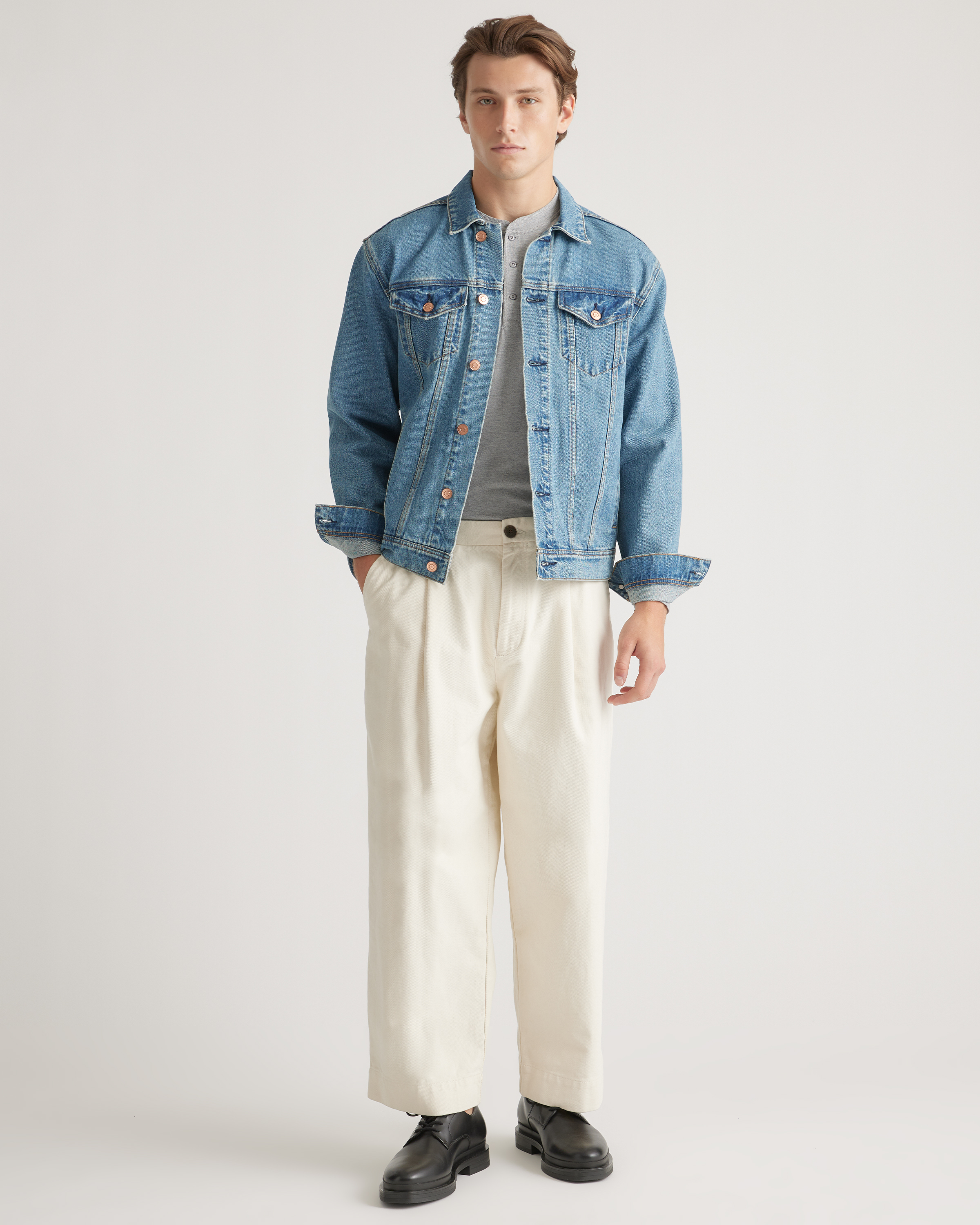 Cotton Modal Long Sleeve Henley Tee