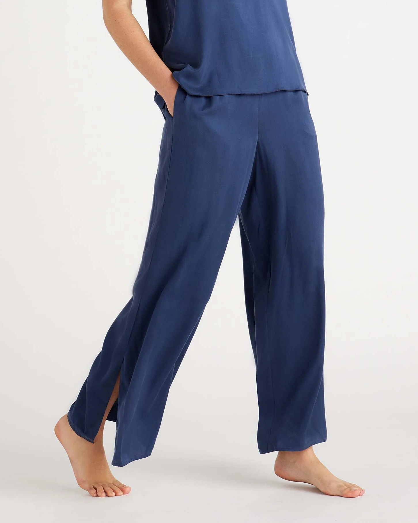 100% Washable Silk Pajama Pants in Black