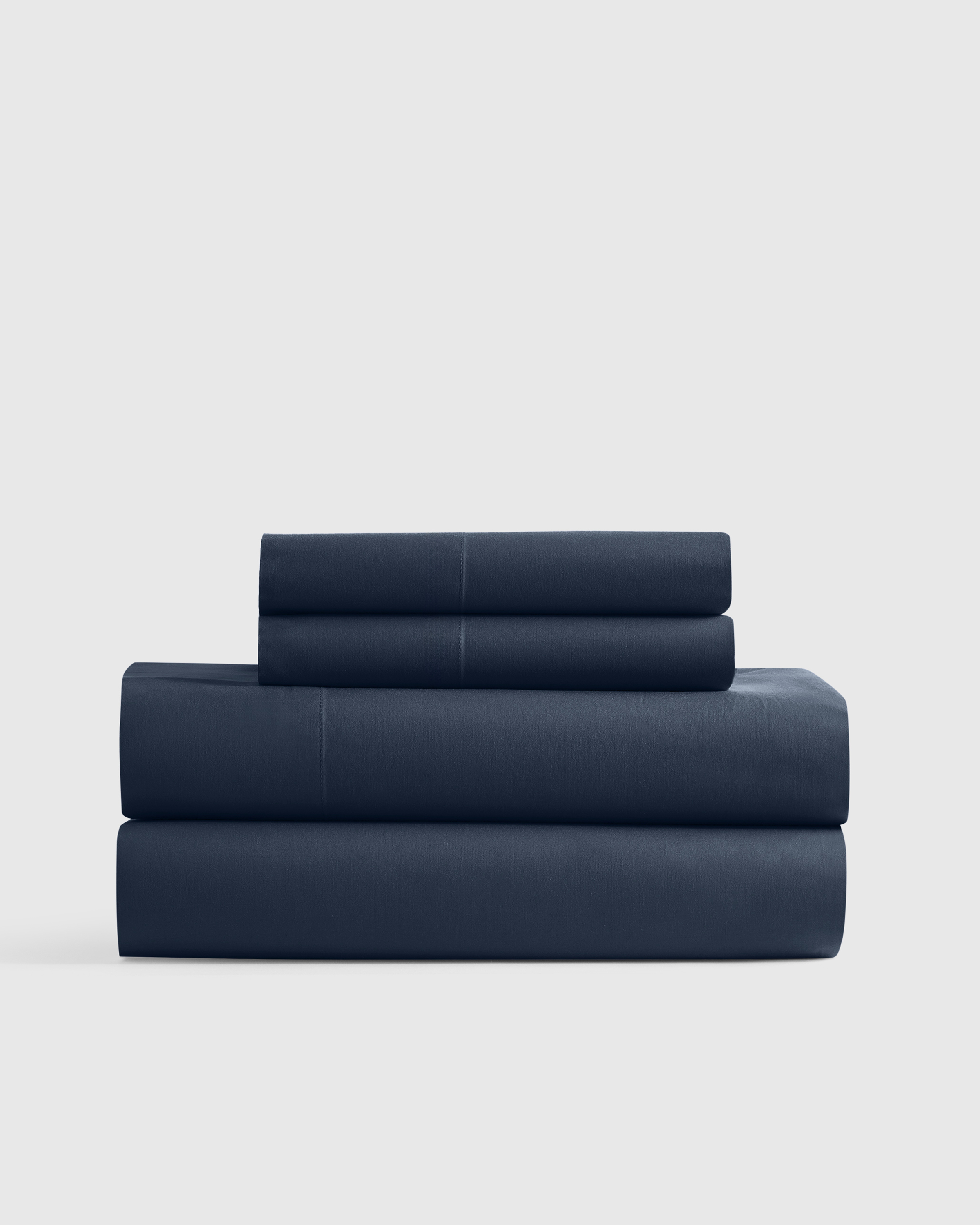 Navy Ensemble de draps en percale biologique lisse
