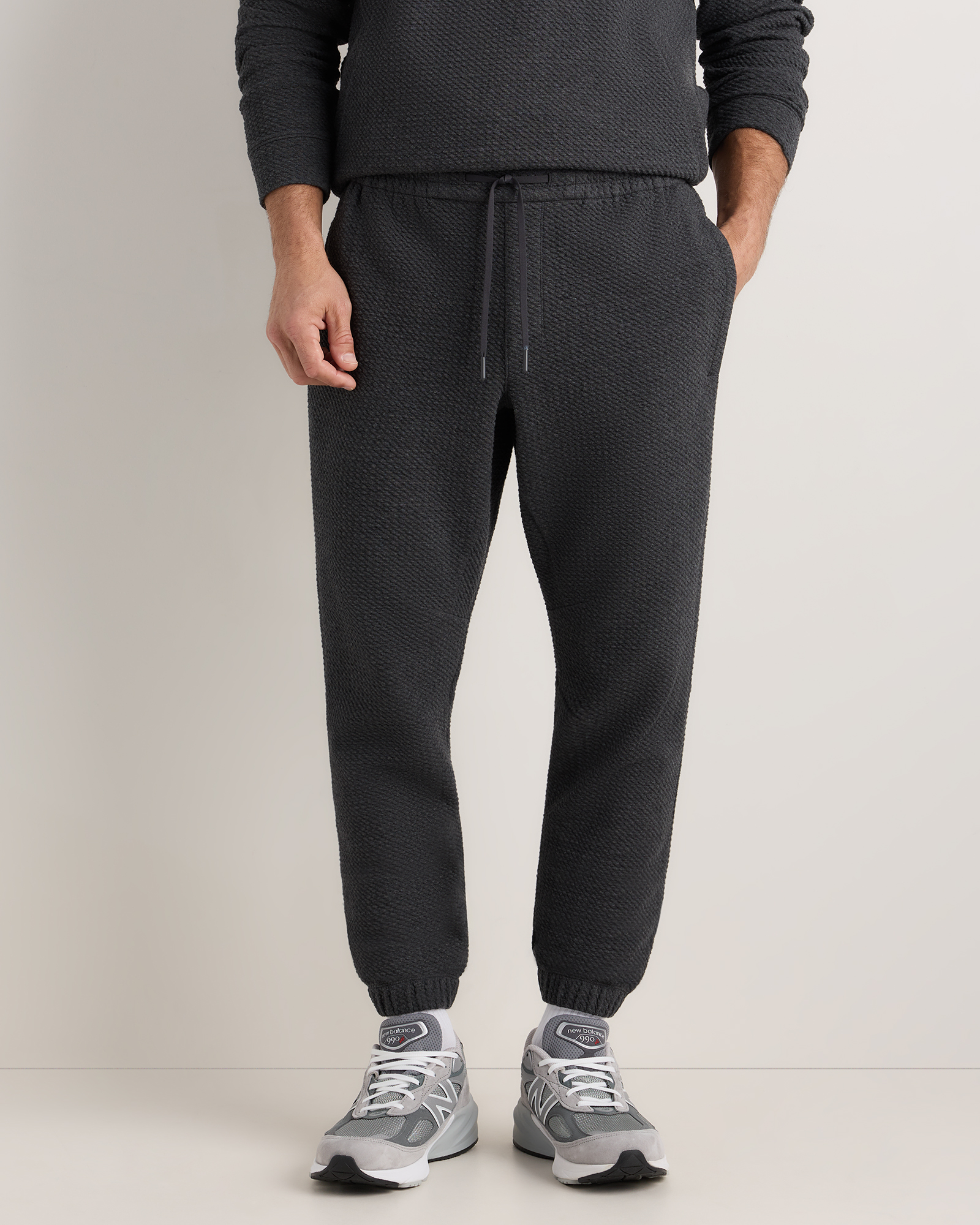 Heather Charcoal Waffle Knit Joggers
