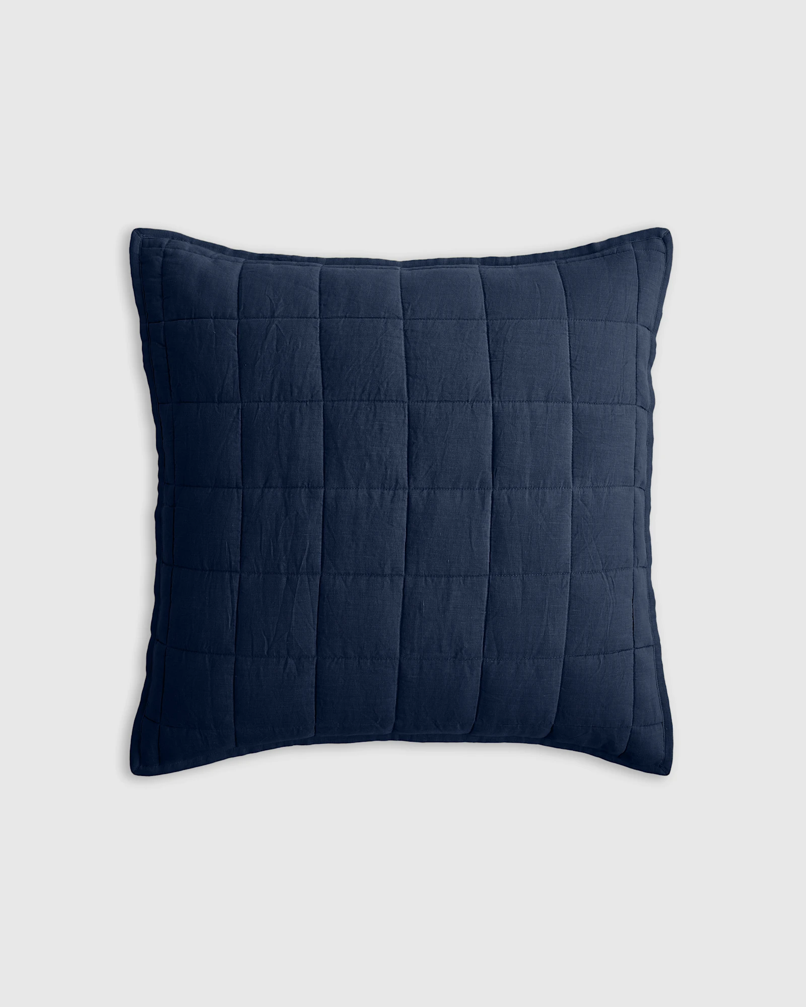 100% European Linen Box Quilted Euro Sham