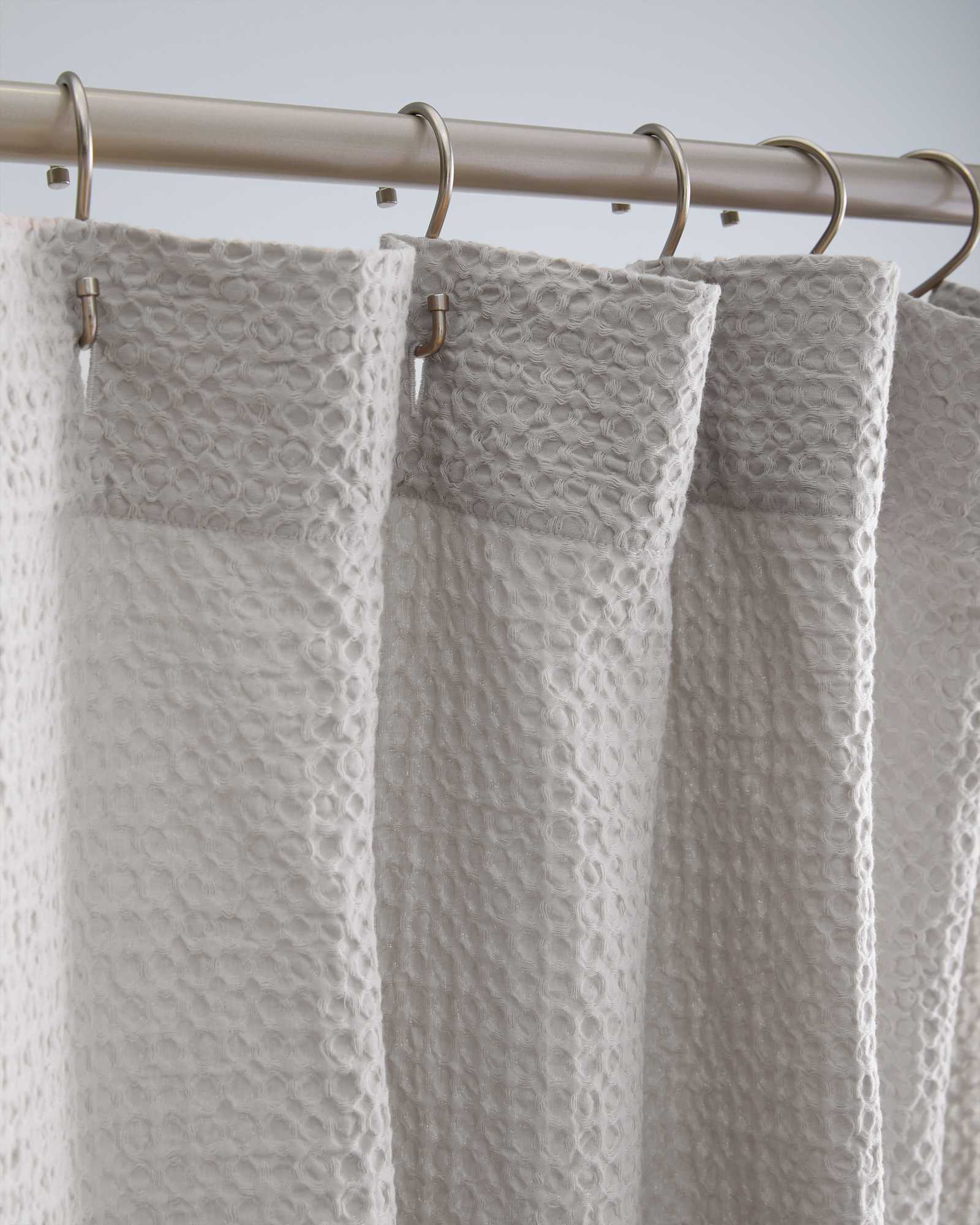 Organic Luxe Waffle Shower Curtain